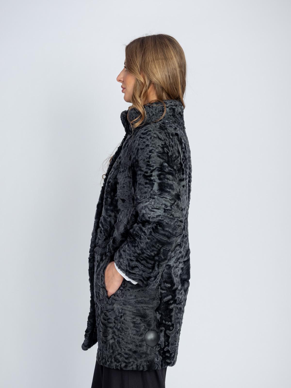 Шуба из меха каракуля Белка 4156