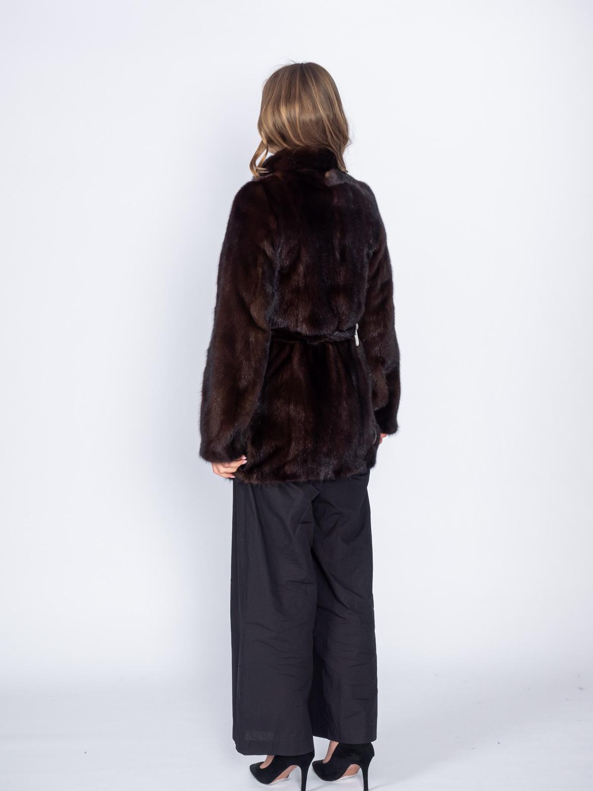 Шуба из меха норки Классика Френч роспуск