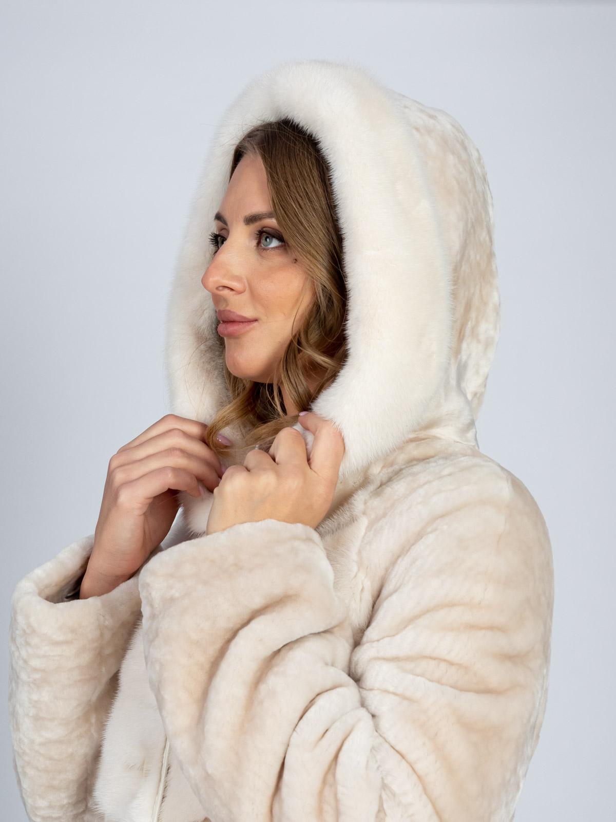 Шуба женская из меха овчины МиРель М-503