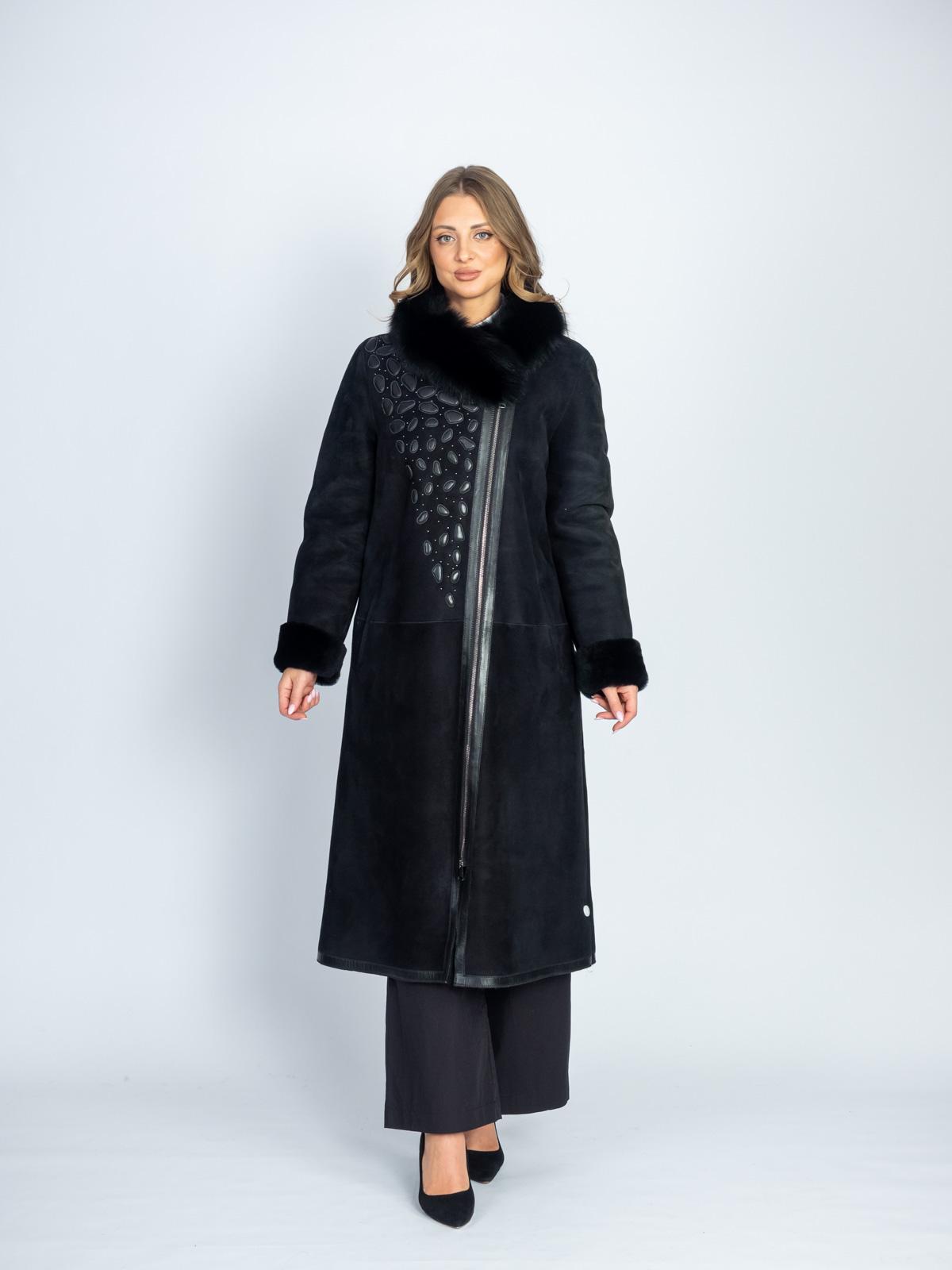 Дубленка женская из меха овчины  OKSA Z-7415