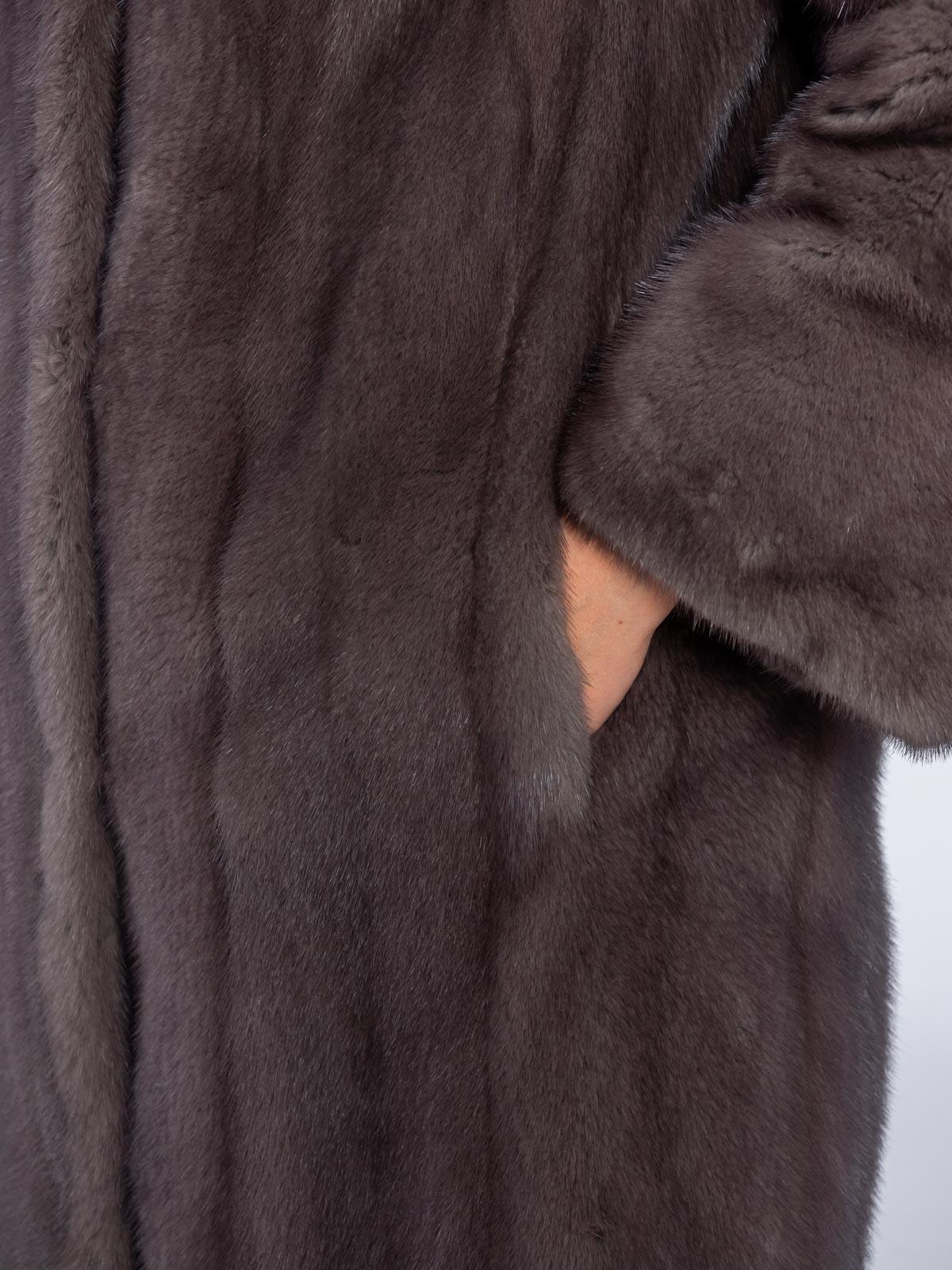 Шуба женская из меха норки Классика Шанель баллон