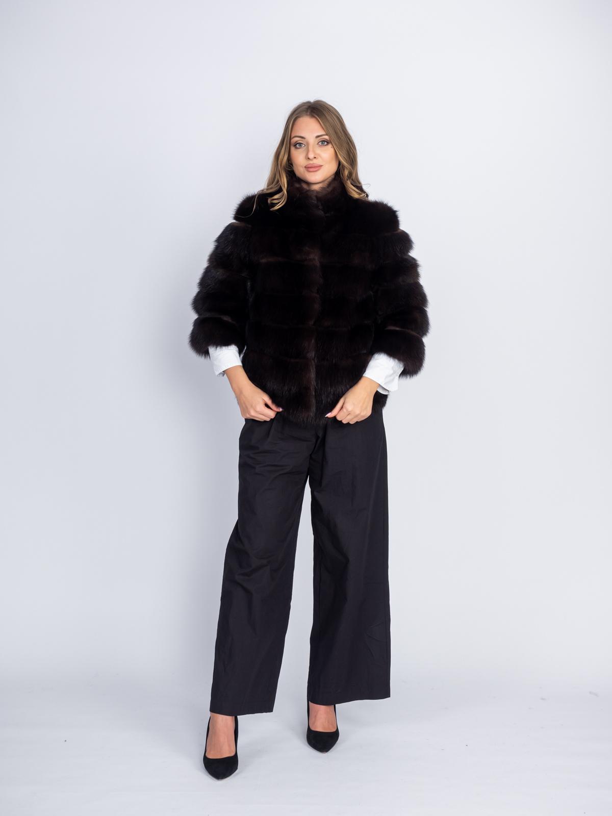 Шуба из меха куницы Золотой Олимп Леди