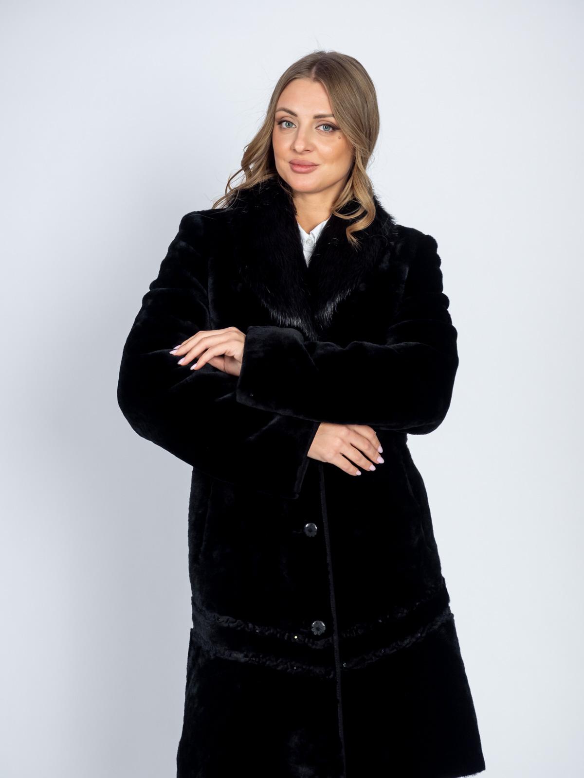 Шуба женская из меха овчины Меха Пятигорска Ламбада-2