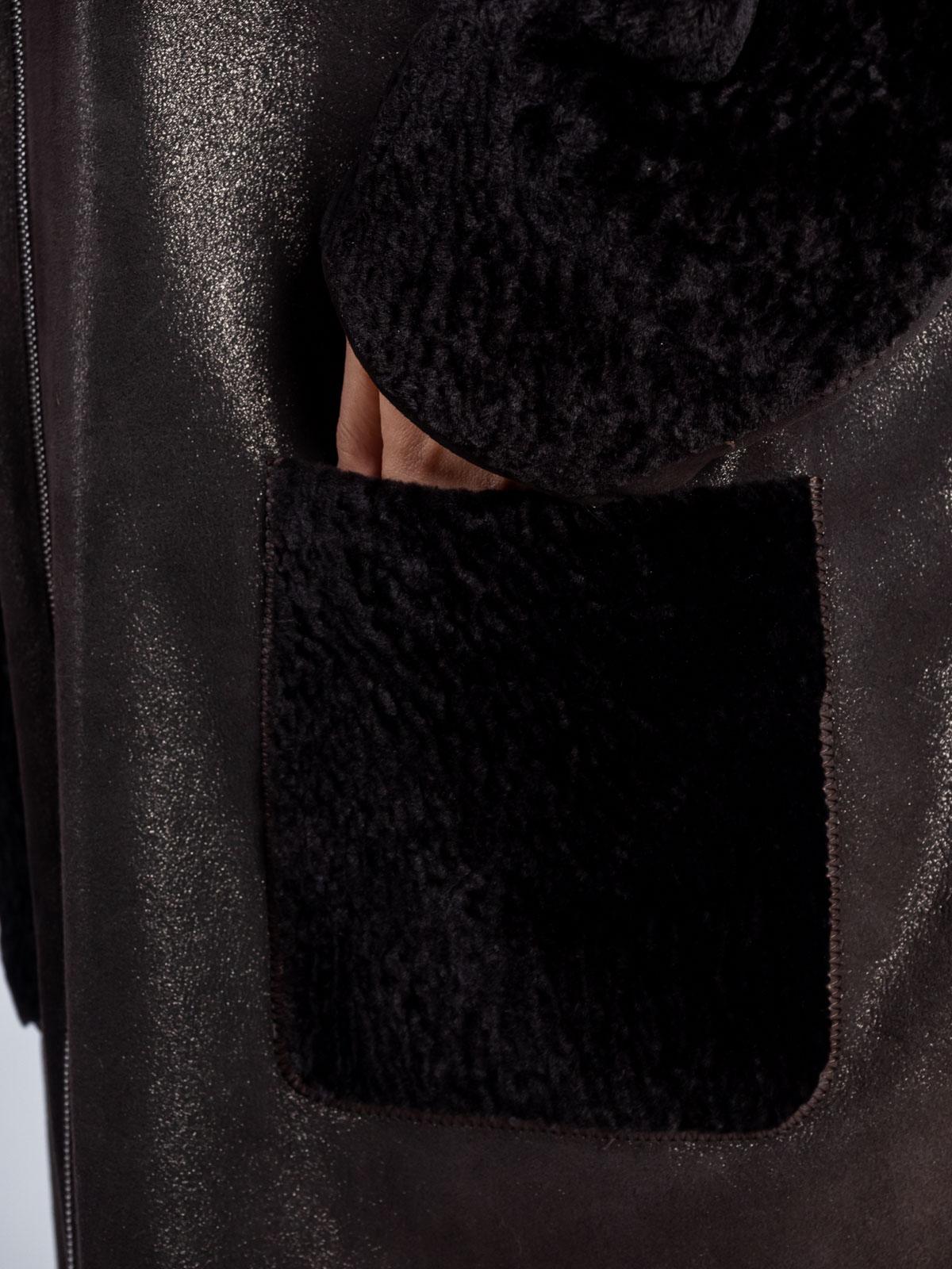 Дубленка женская из меха овчины  OKSA Z-7421