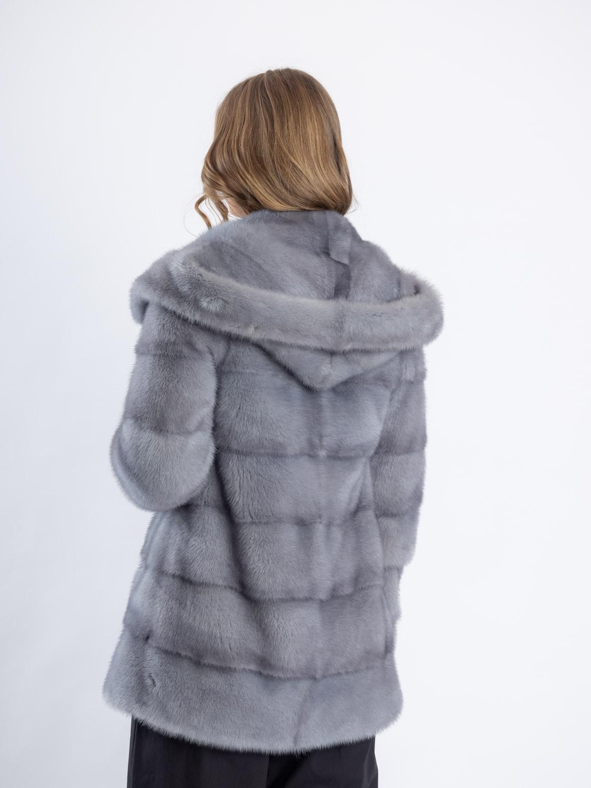 Шуба женская из меха норки Поперечка