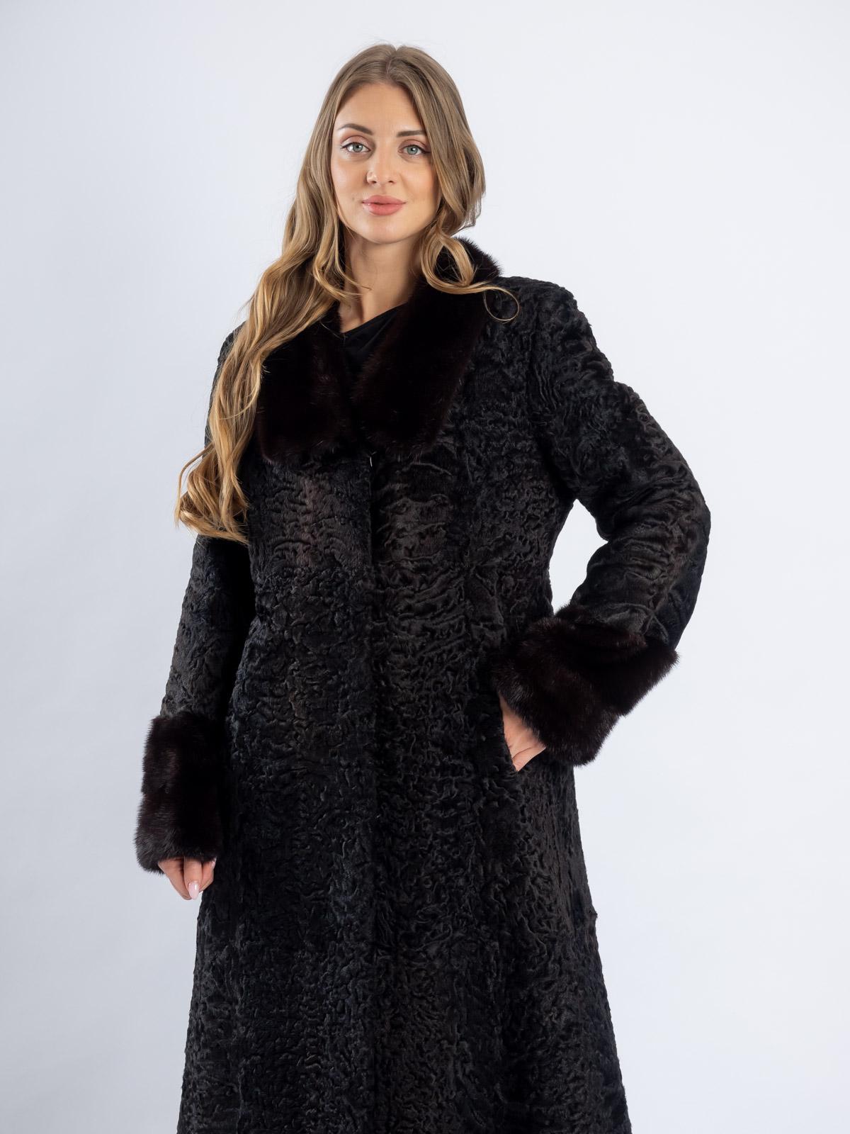 Шуба из меха каракуля Белка 4048А