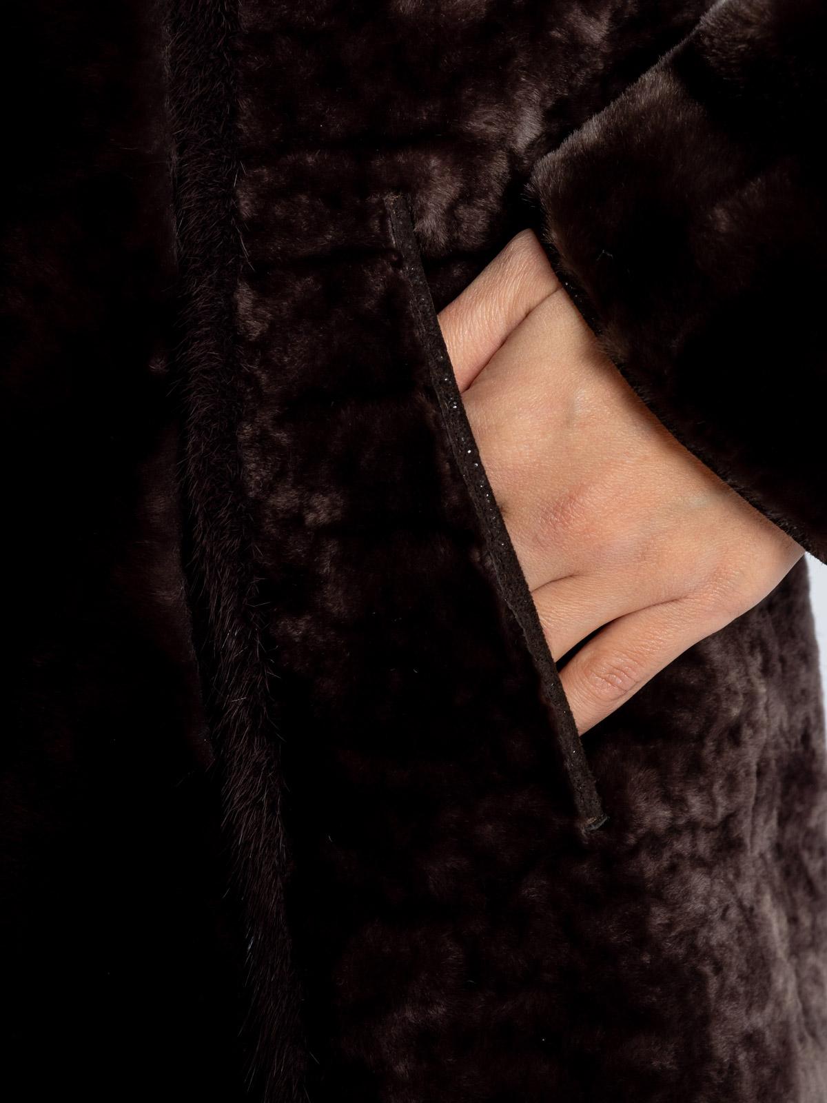 Шуба женская из меха овчины МиРель 1406-М