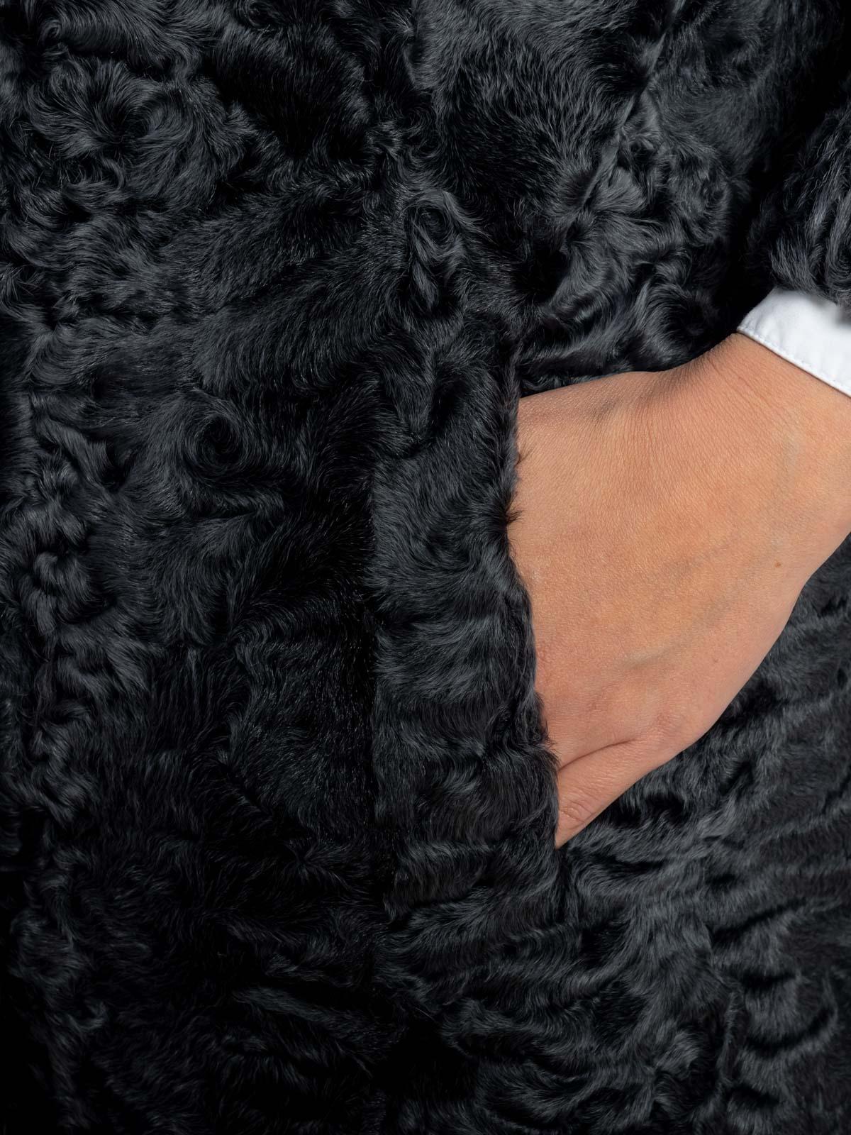 Шуба из меха каракуля Белка 4156