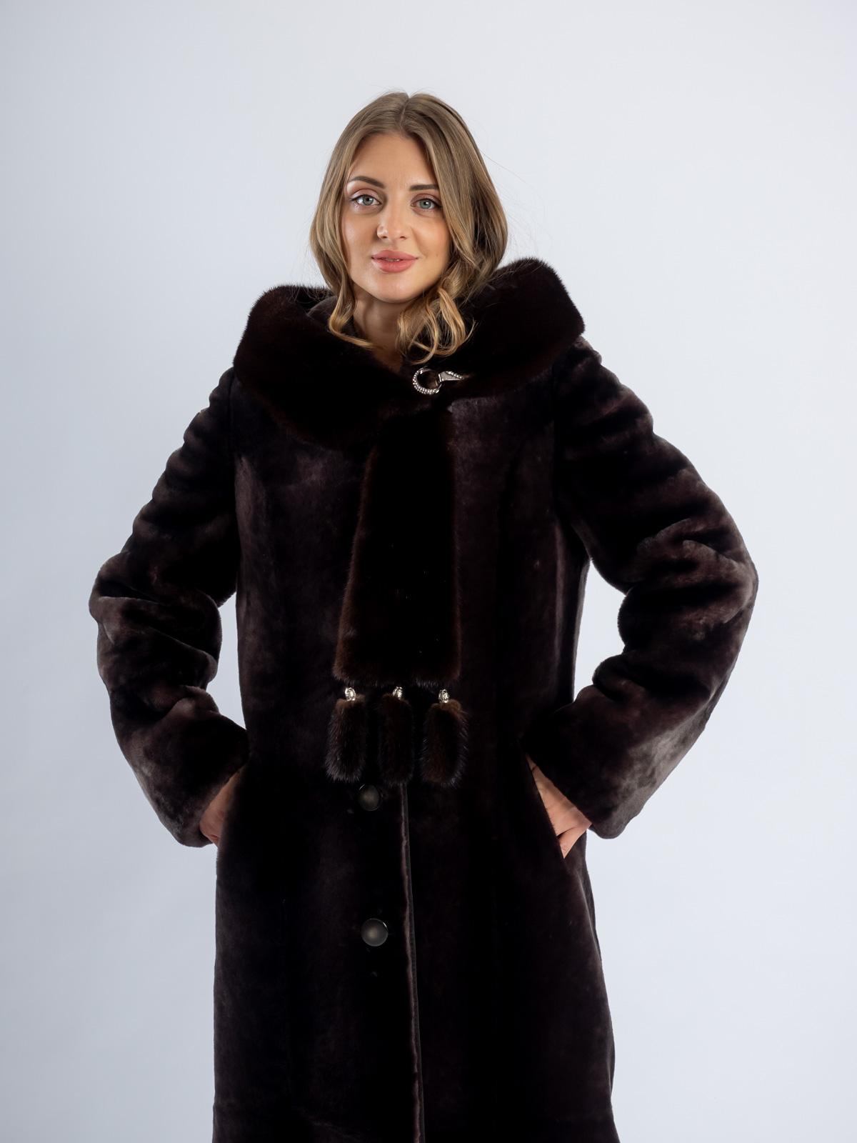 Шуба женская из меха овчинЫ ADAM FURS Айрис-2