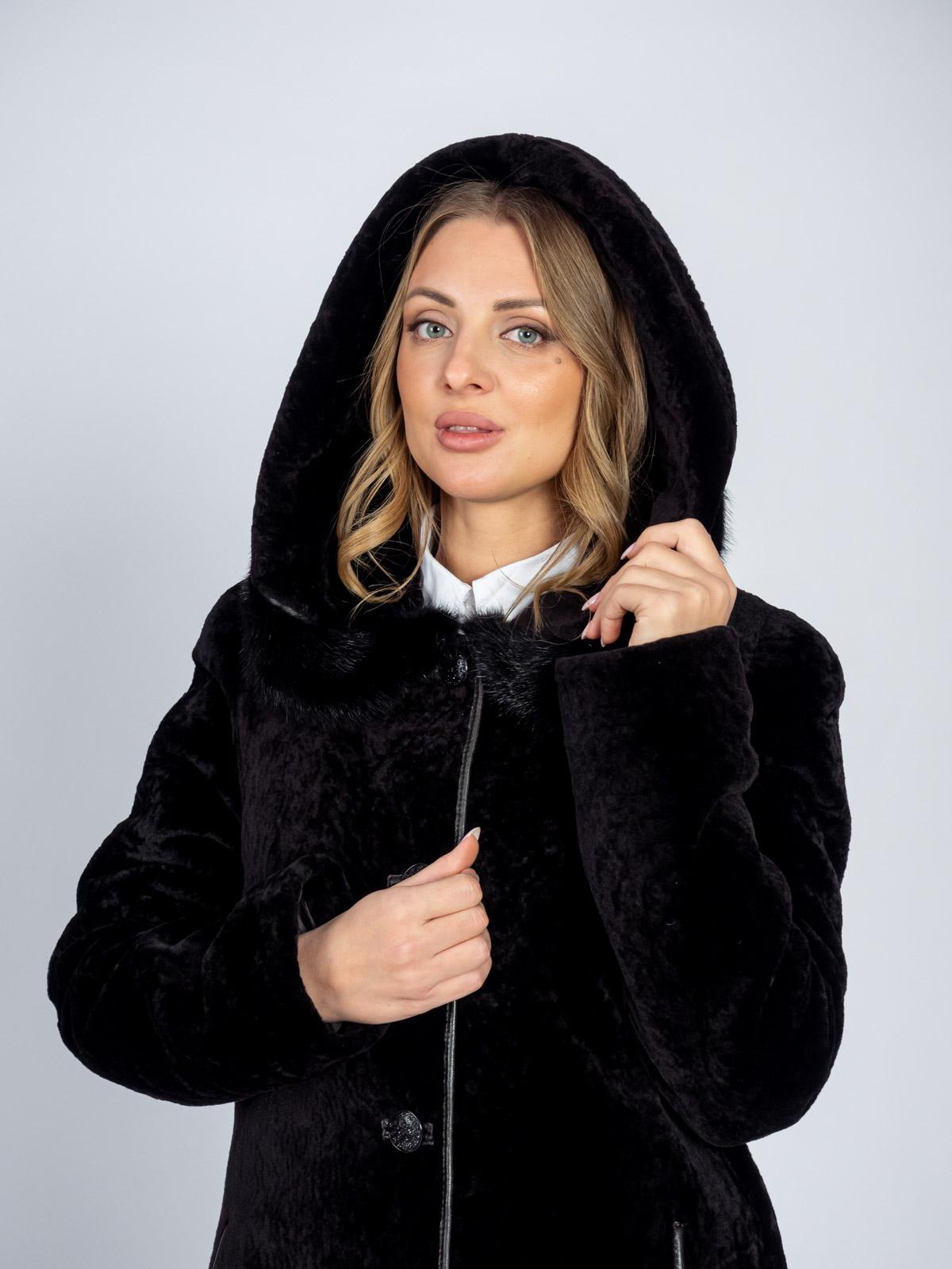 Шуба женская из меха овчины М-262