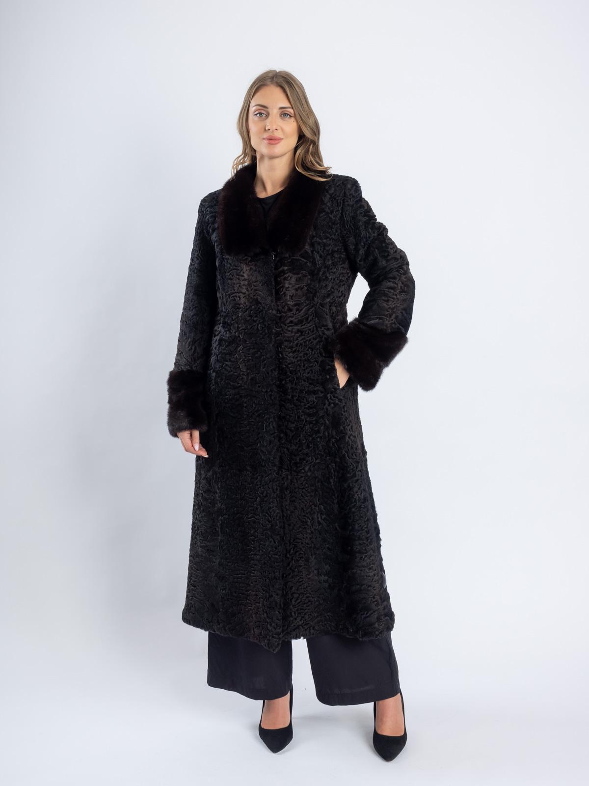 Шуба из меха каракуля Белка 4048А