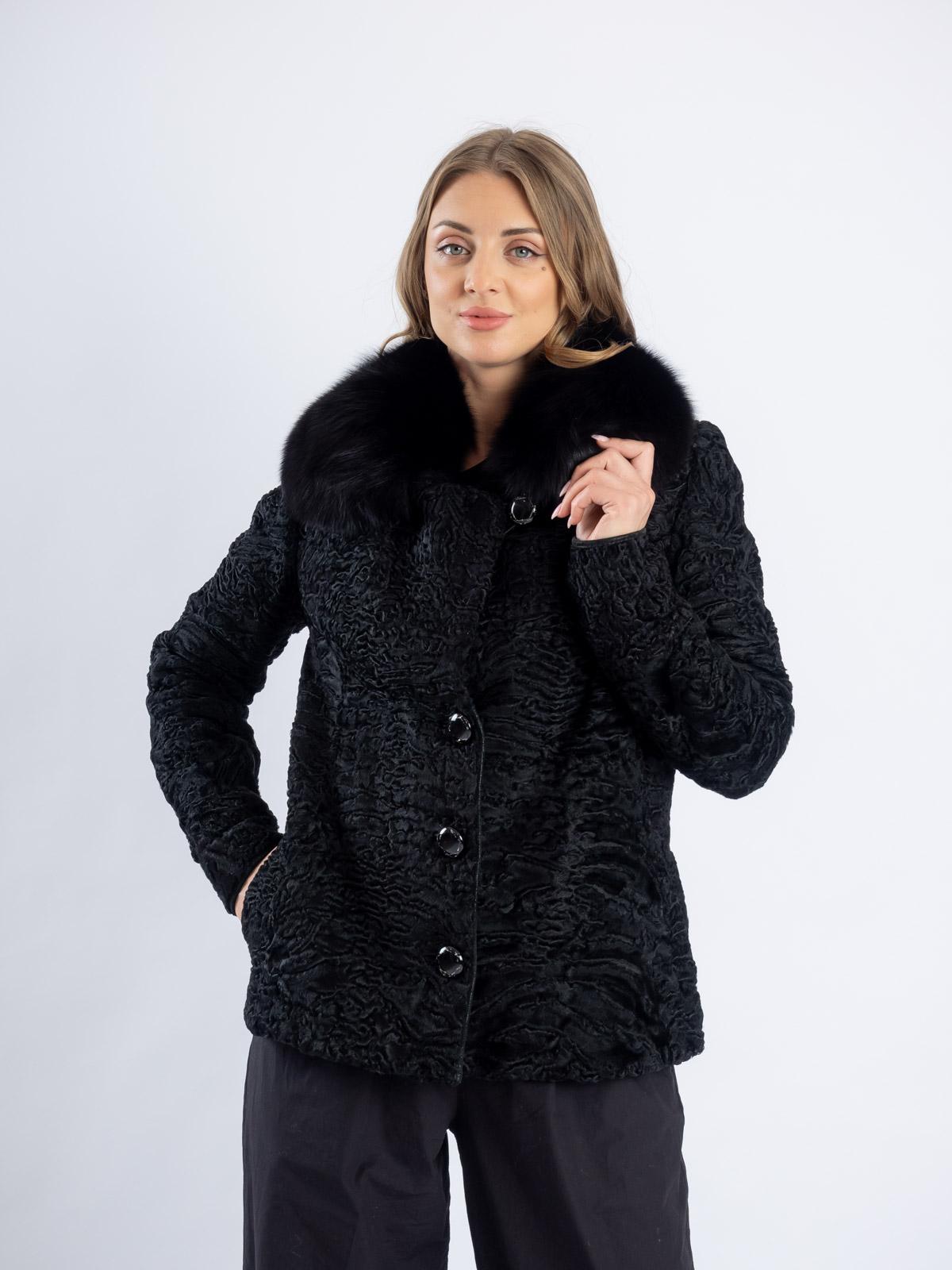 Шуба женская из меха каракуля Меха Пятигорска Б-81