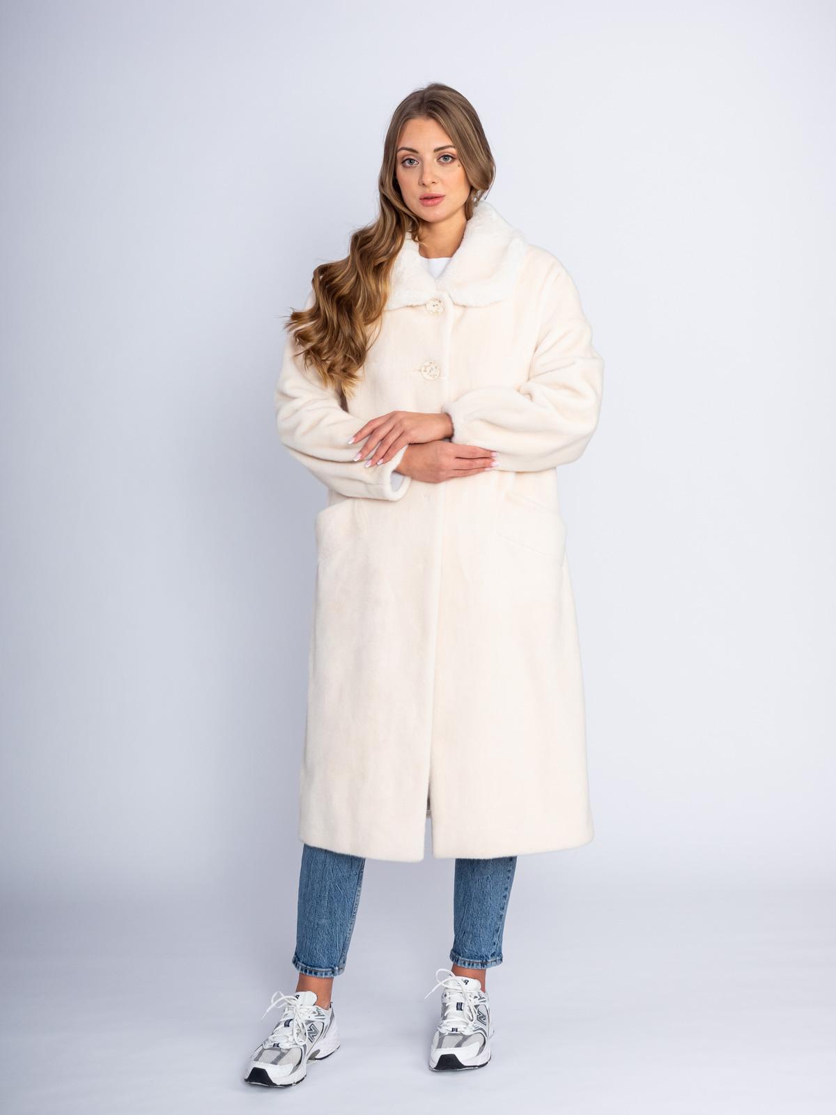 Шуба из эко-меха норки REBBEKA Q-582