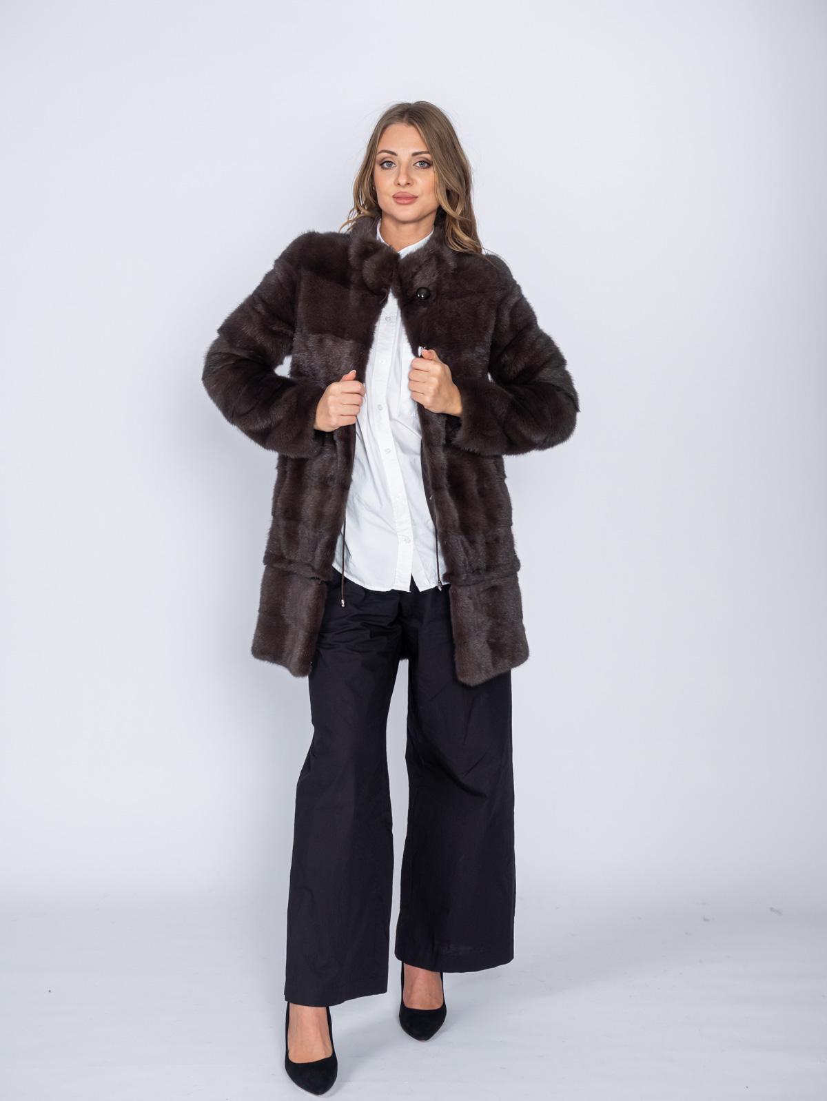 Шуба норковая женская Классика Поперечка Клс