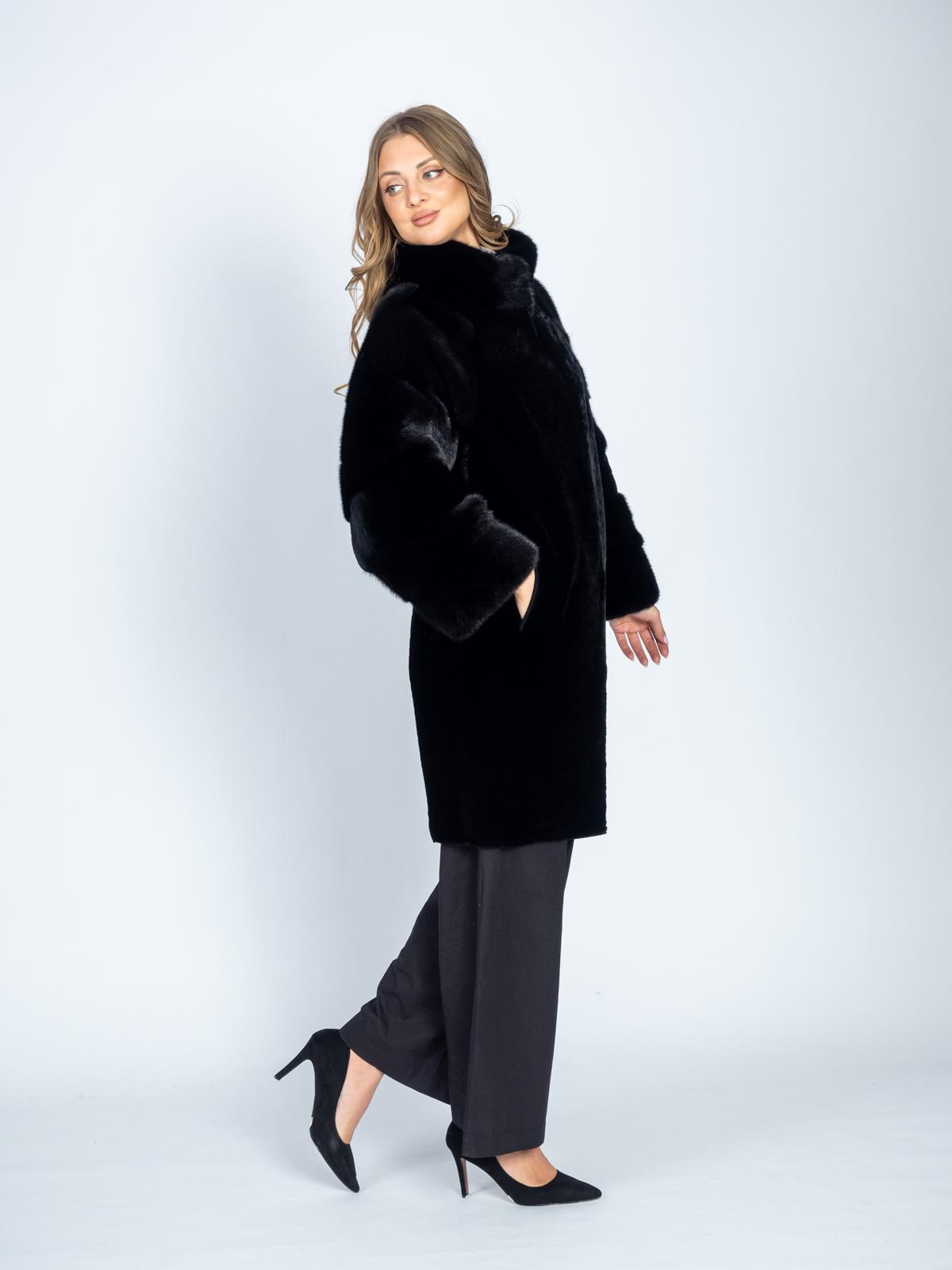 Шуба  женская из меха овчины ADAM FURS Божена