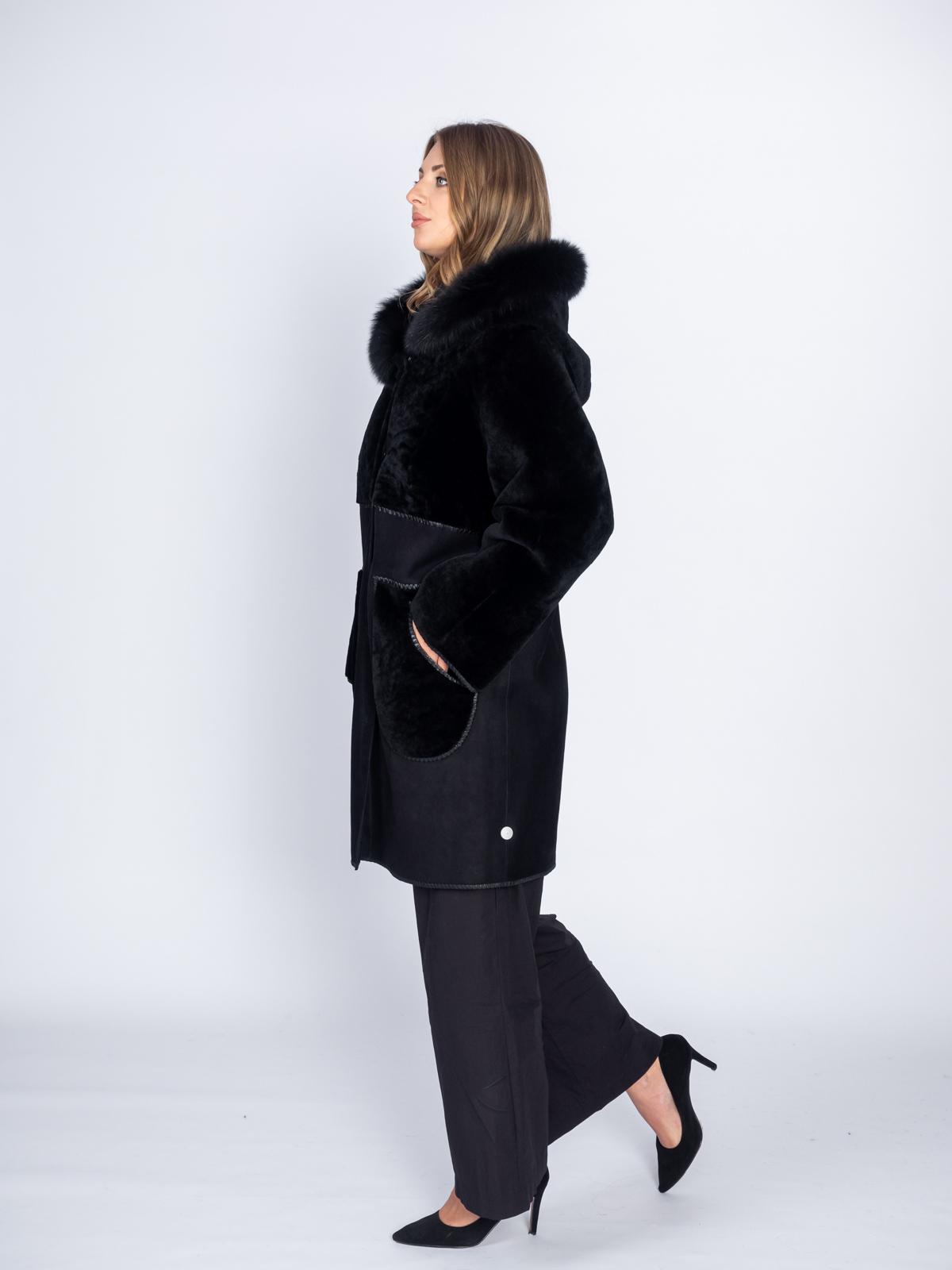 Дубленка женская из меха овчины LINDI WEST 7168-90TIG