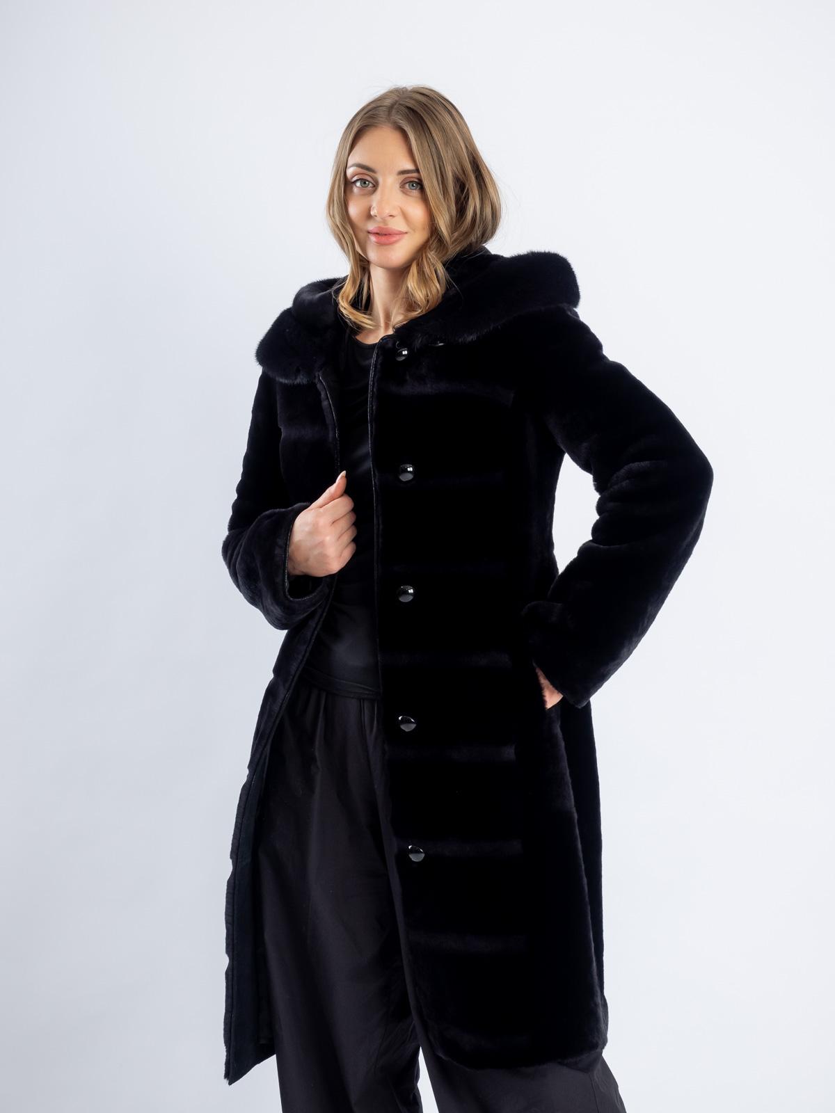 Шуба из меха овчины женская МиРель 52 М