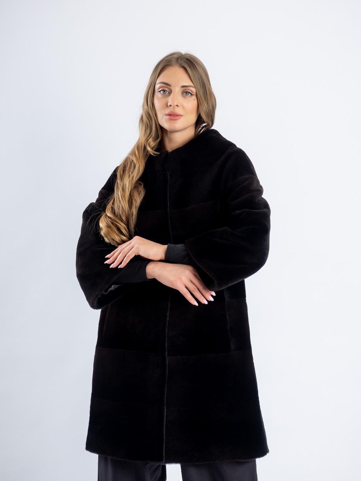 Шуба из меха нутрии Alex Шанель Блюз