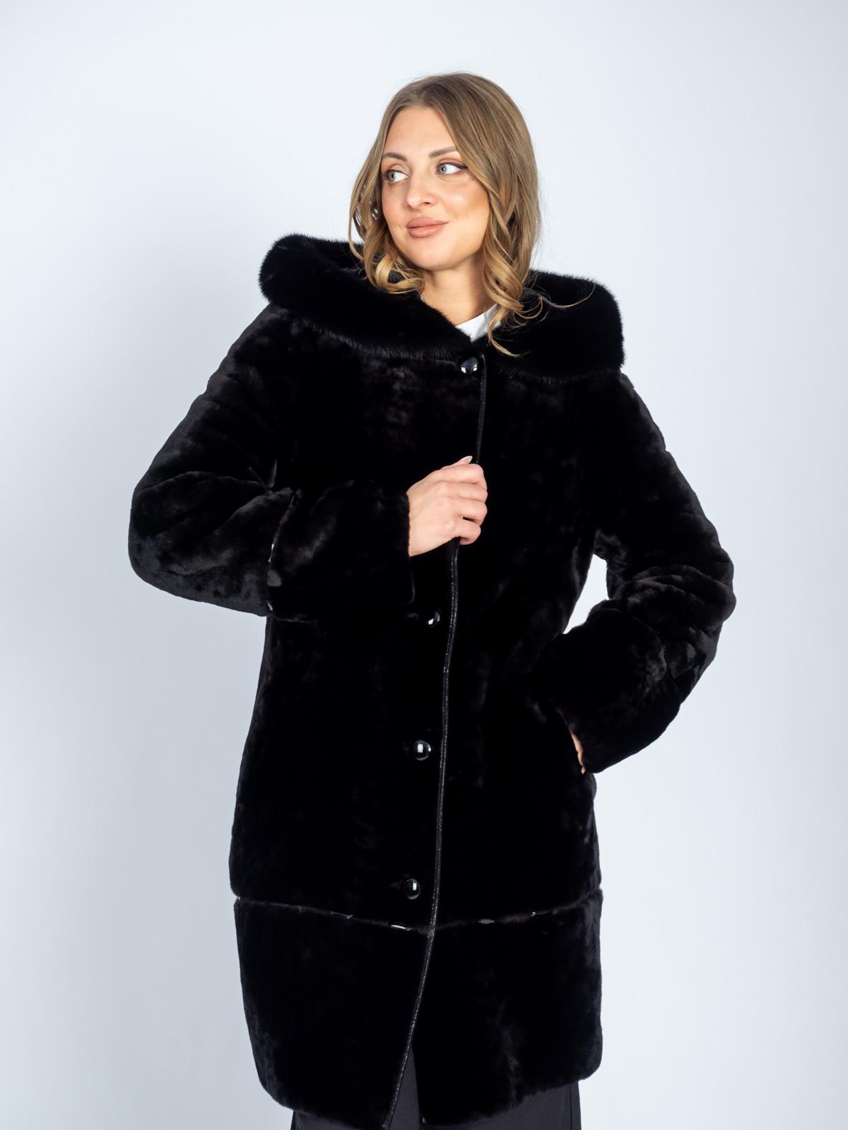 Шуба женская из меха овчины МиРель 1417-М