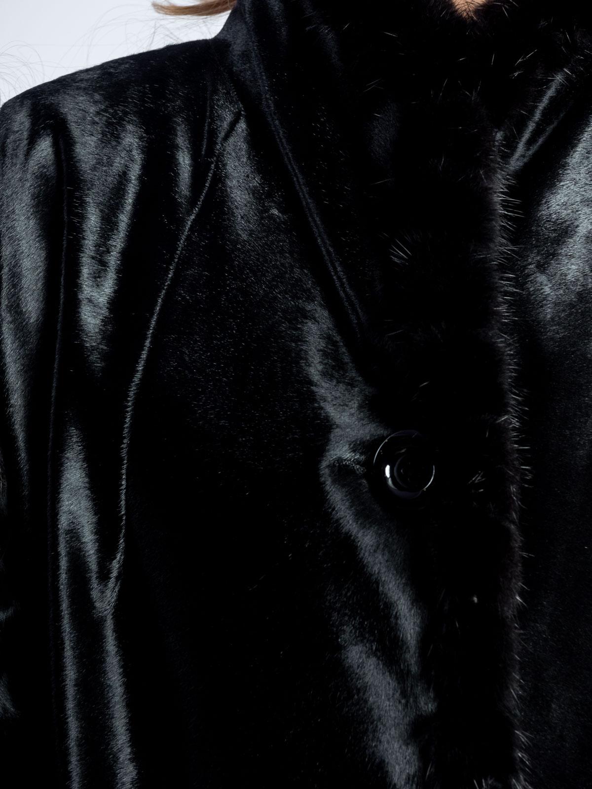 Пальто женское из меха пони LA AFM LEATHER 9032