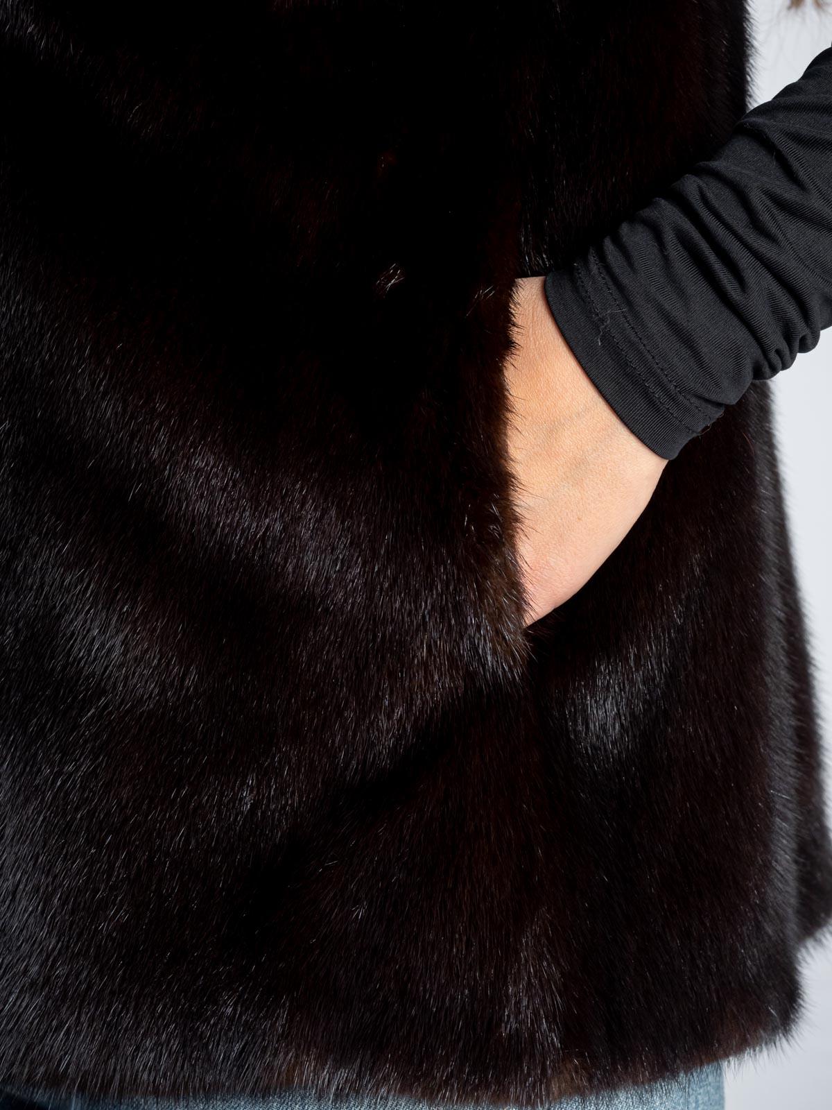 Жилет женский из меха норки отрада 