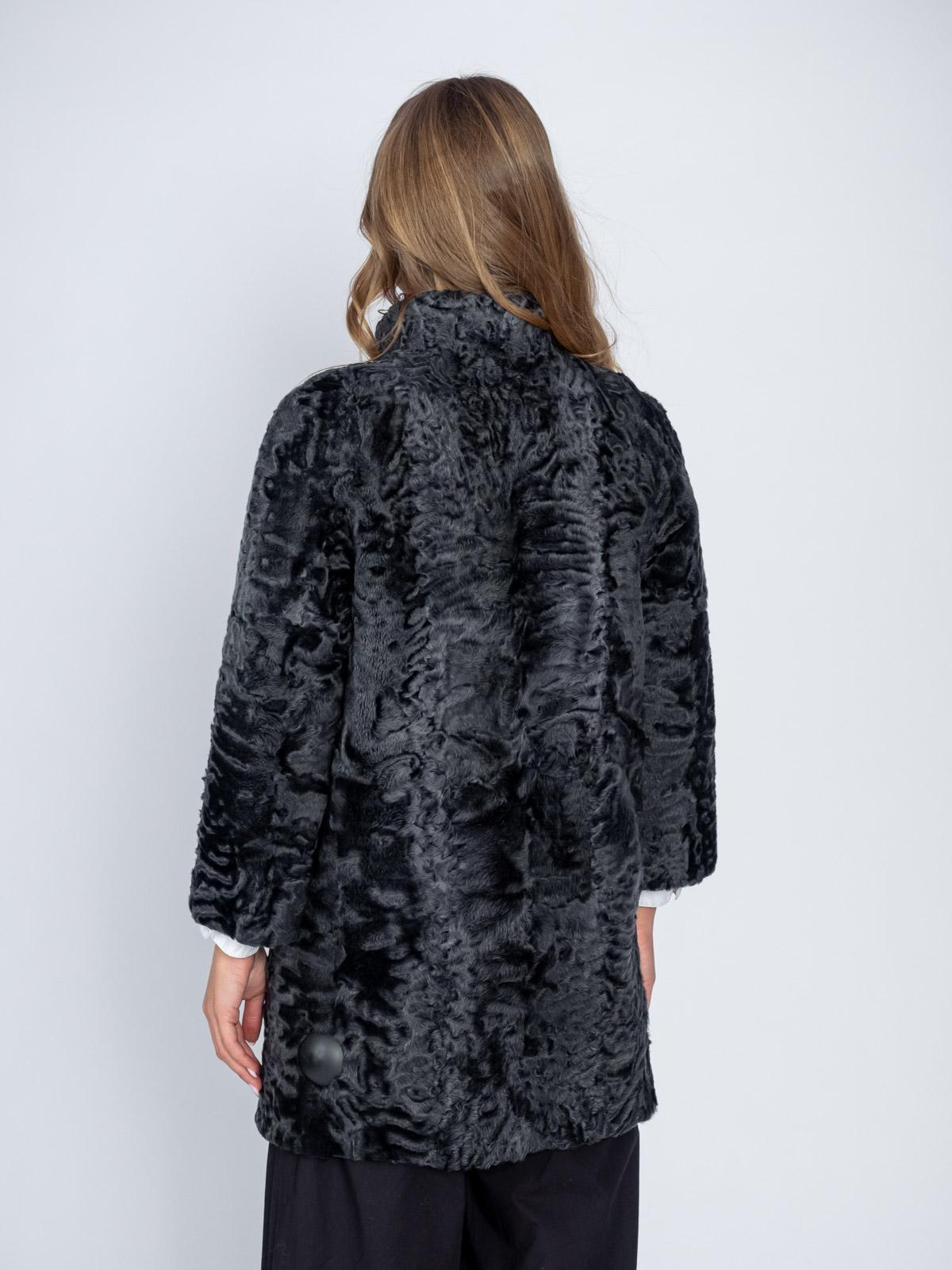 Шуба из меха каракуля Белка 4156