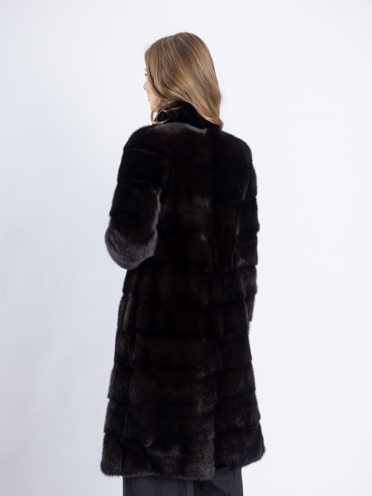 Шуба женская из меха норки Прямая поперечка