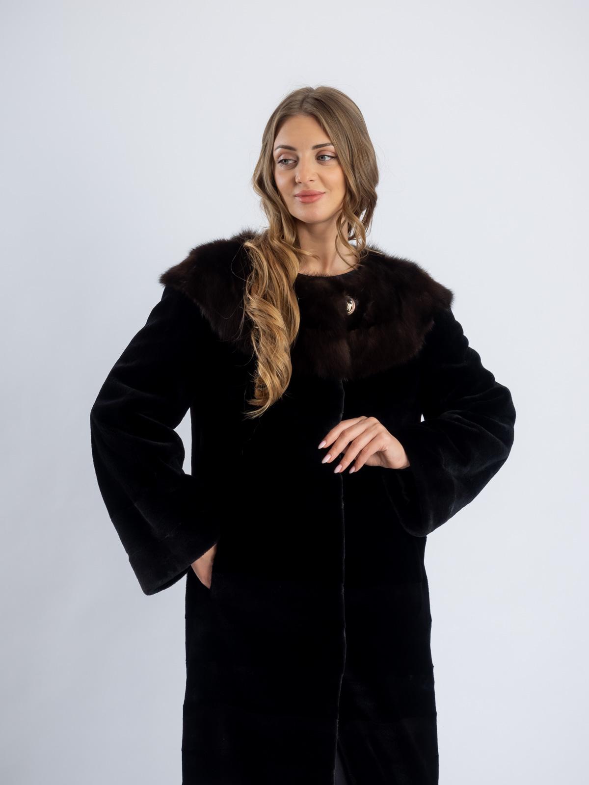 Шуба норковая с отделкой из меха соболя Меха России 528 