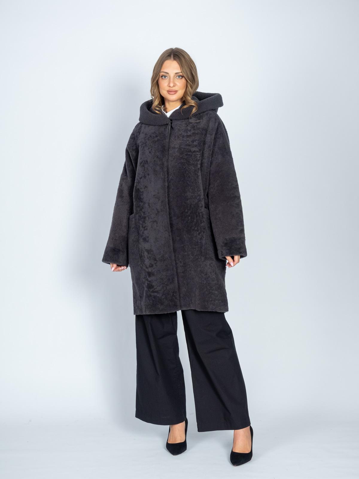 Шуба женская из меха овчины Юник КБ-1801/1