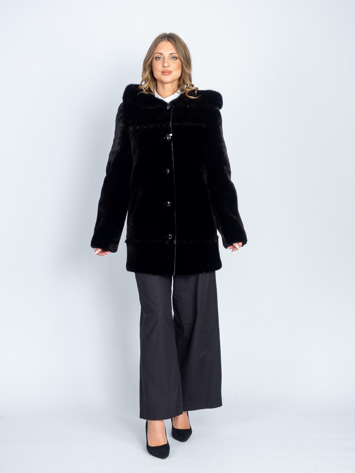 Шуба женская из меха овчины Шуба из меха овчины МиРель 502-М