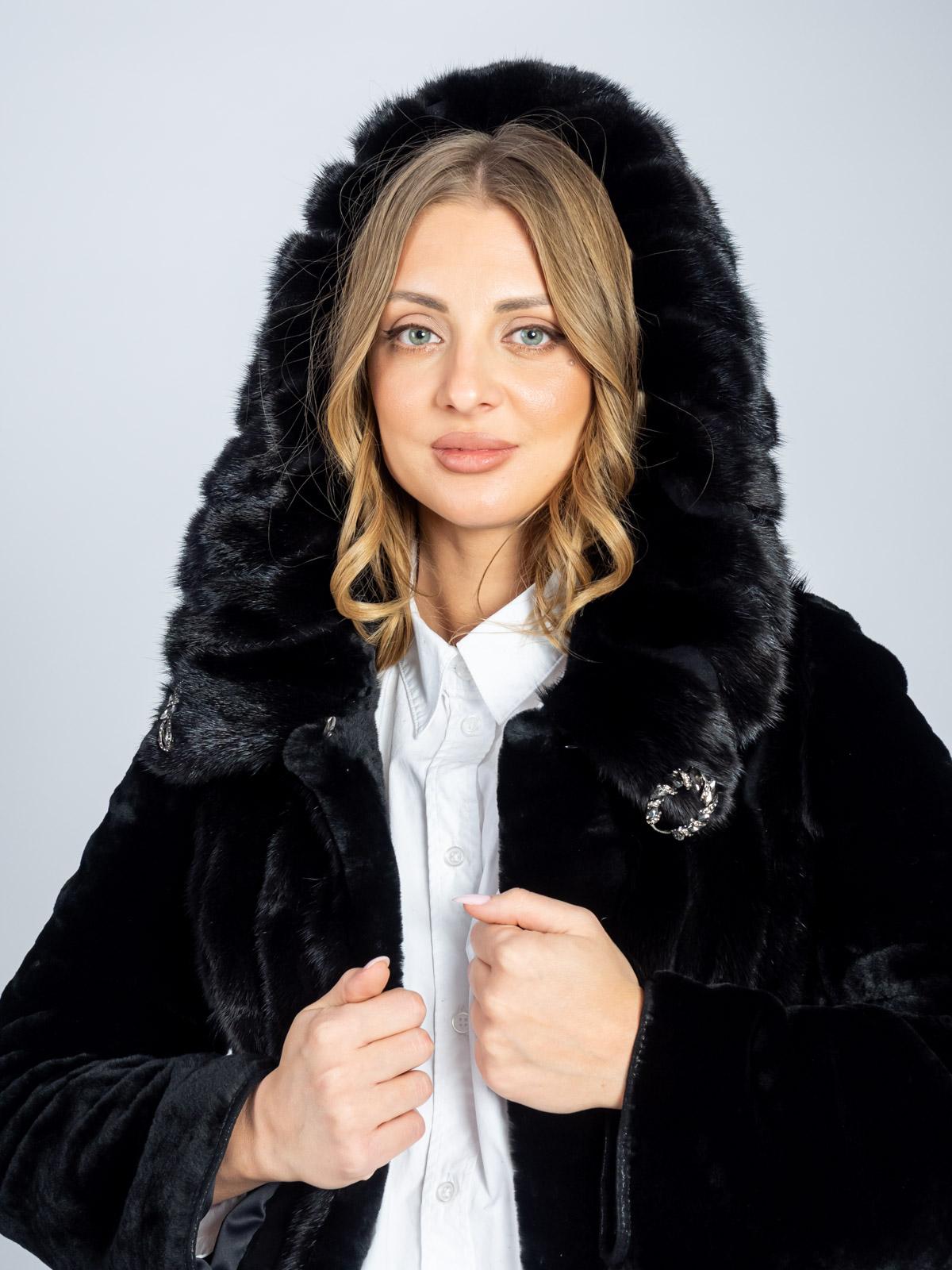 Шуба женская из меха овчины МиРель 724-М