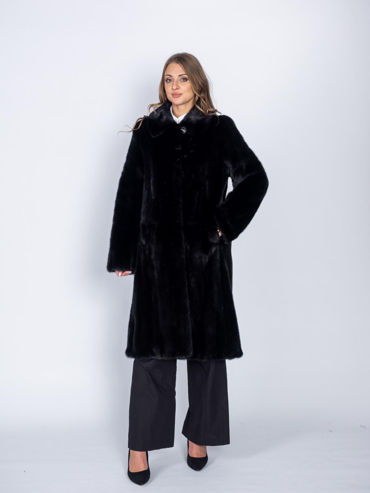 Шуба норковая женская Классика Трапеция роспуск 