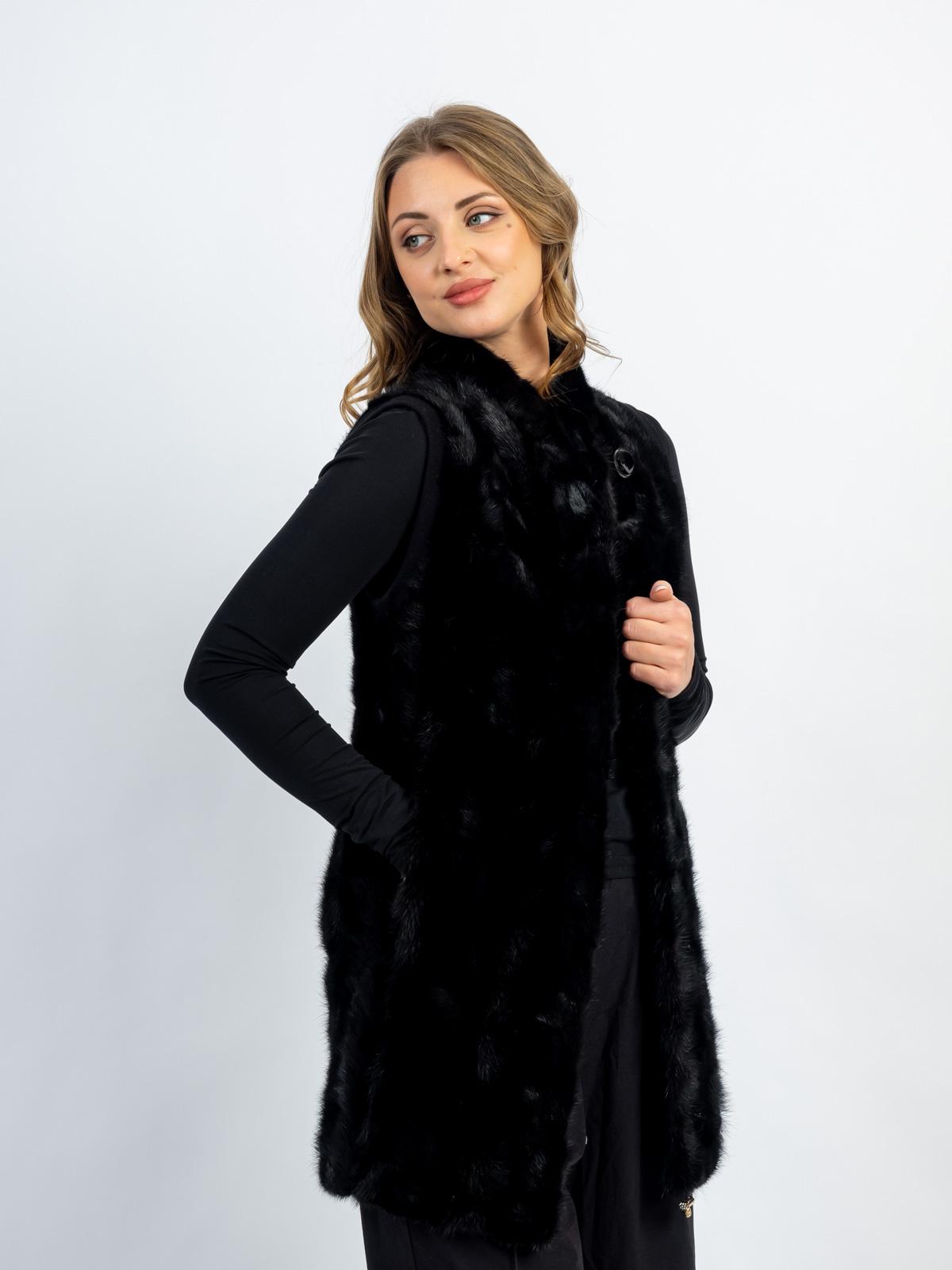 Жилет женский из меха норки Мягкое золото