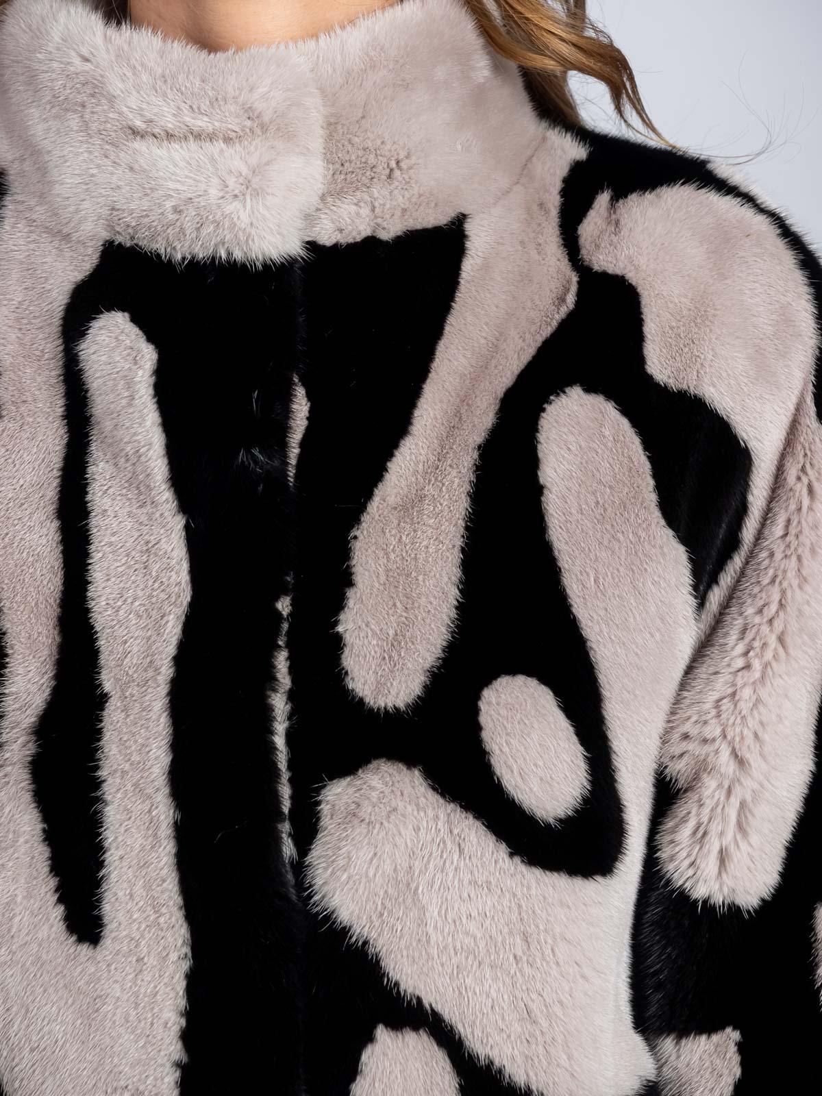 Шуба из меха норки Меха России Прямая пластины Клс