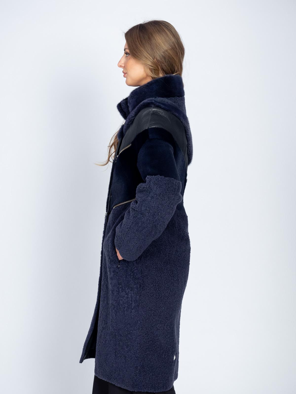 Шуба из меха овчины женская Mefi K-1824