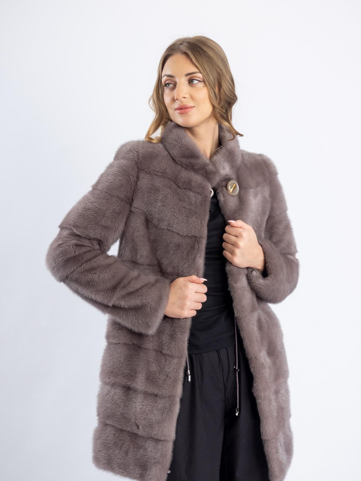 Шуба женская норковая Поперечка