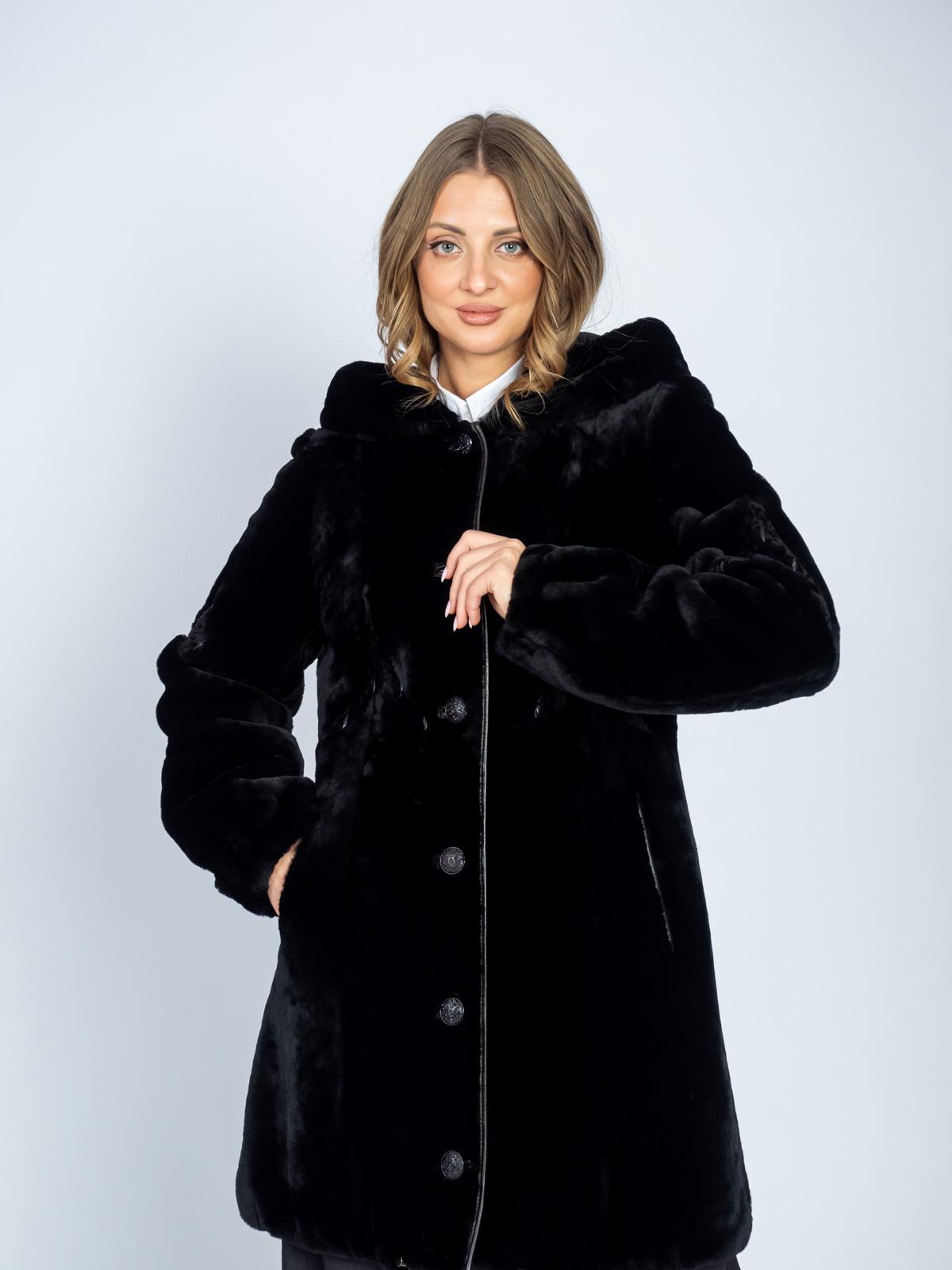 Шуба женская из меха овчины Меха Пятигорска Виолетта-4