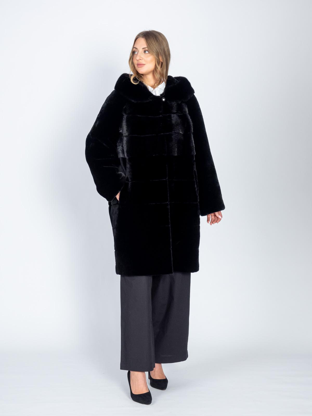 Шуба женская из меха овчины ADAM FURS Сильвия