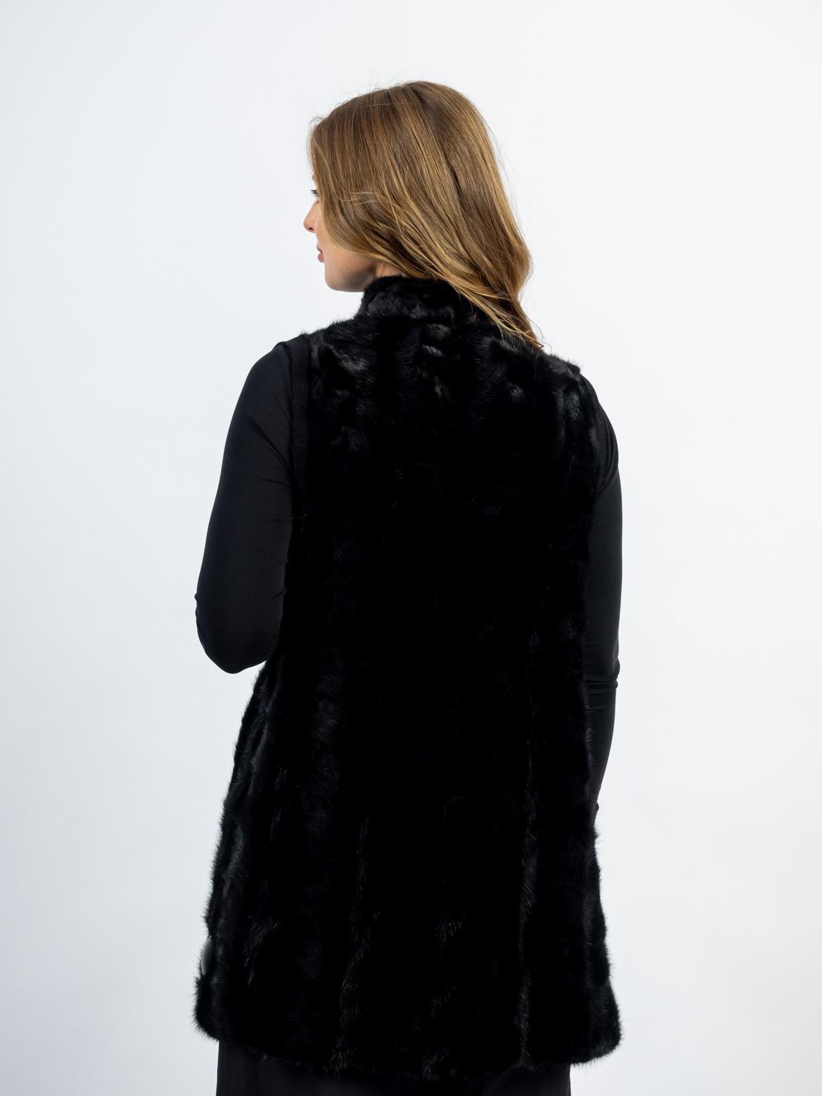 Жилет женский из меха норки Мягкое золото