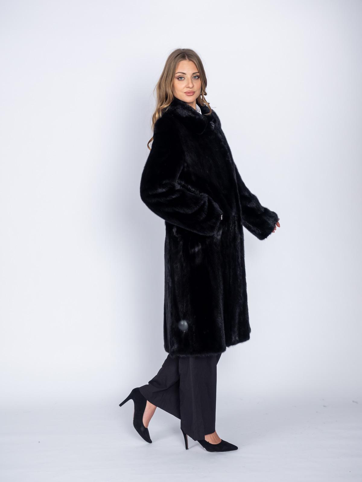 Шуба норковая женская Классика Трапеция роспуск 