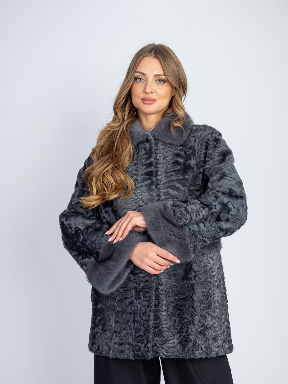 Шуба из меха каракуля Белка 4160А