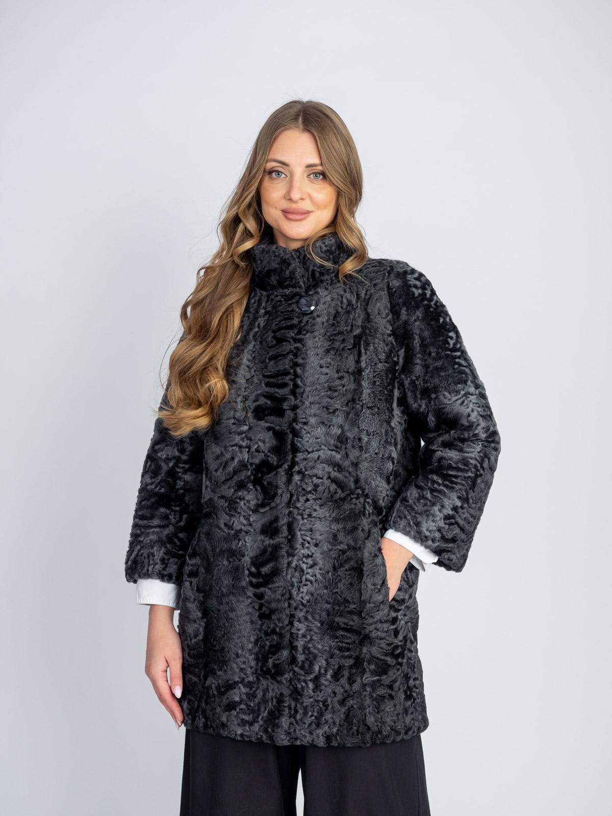 Шуба из меха каракуля Белка 4156