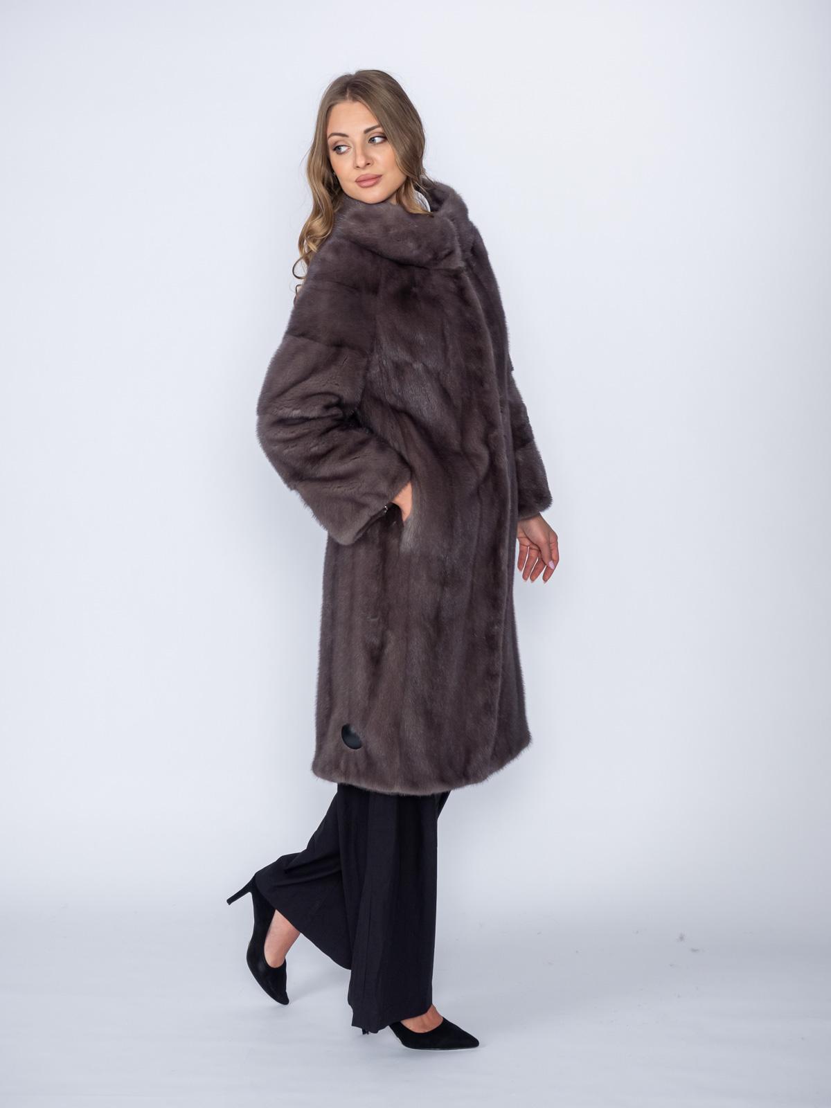 Шуба женская из меха норки Классика Шанель баллон