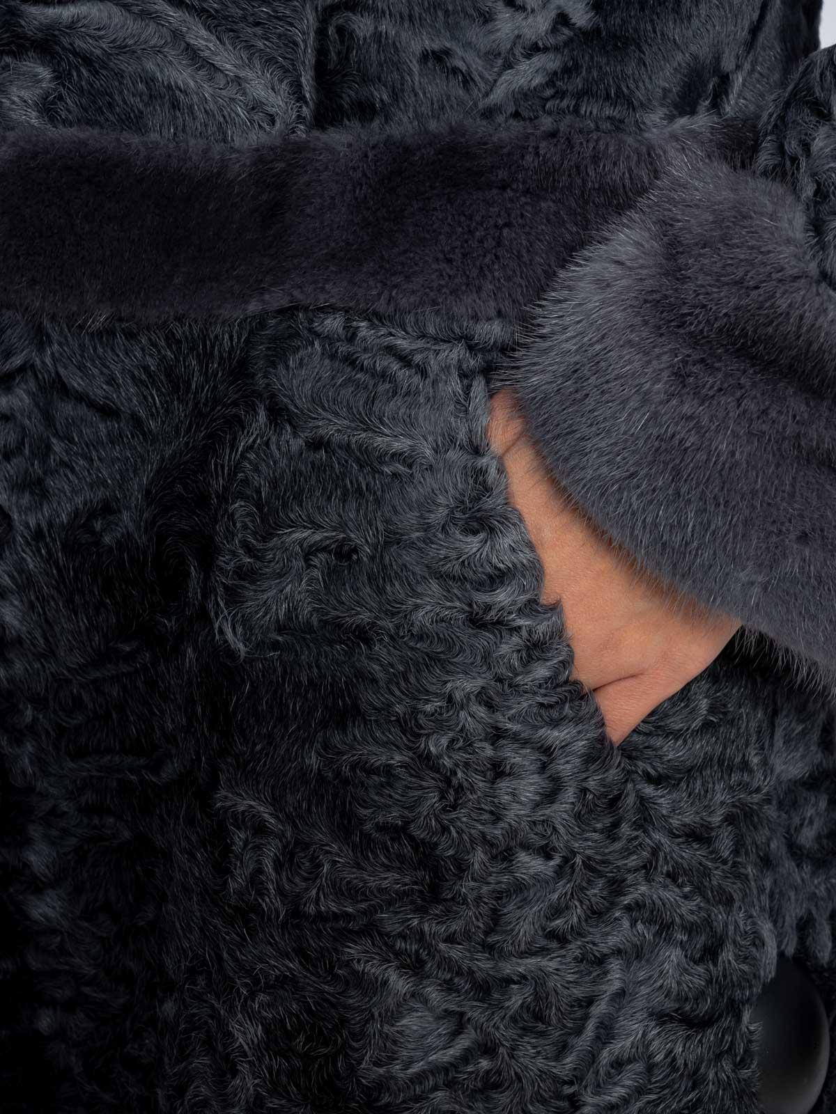 Шуба из меха каракуля Белка 4160А