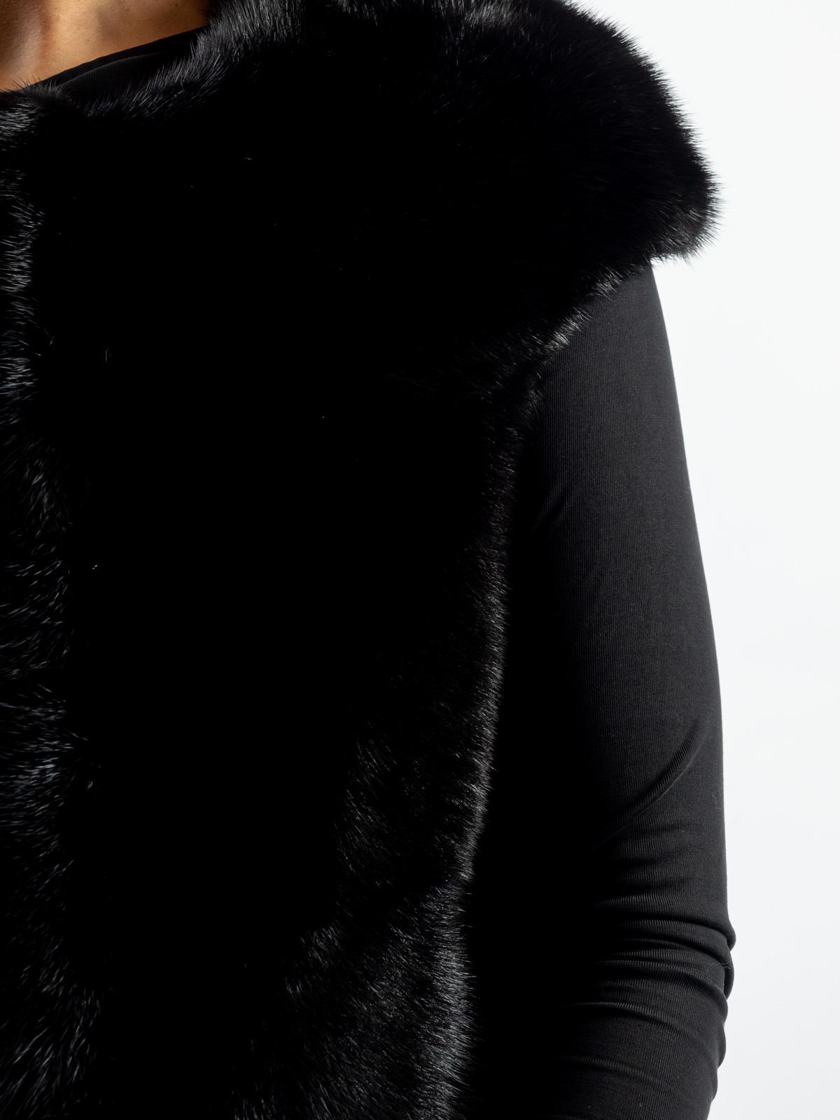 Жилет женский из меха норки Мягкое золото поперечка