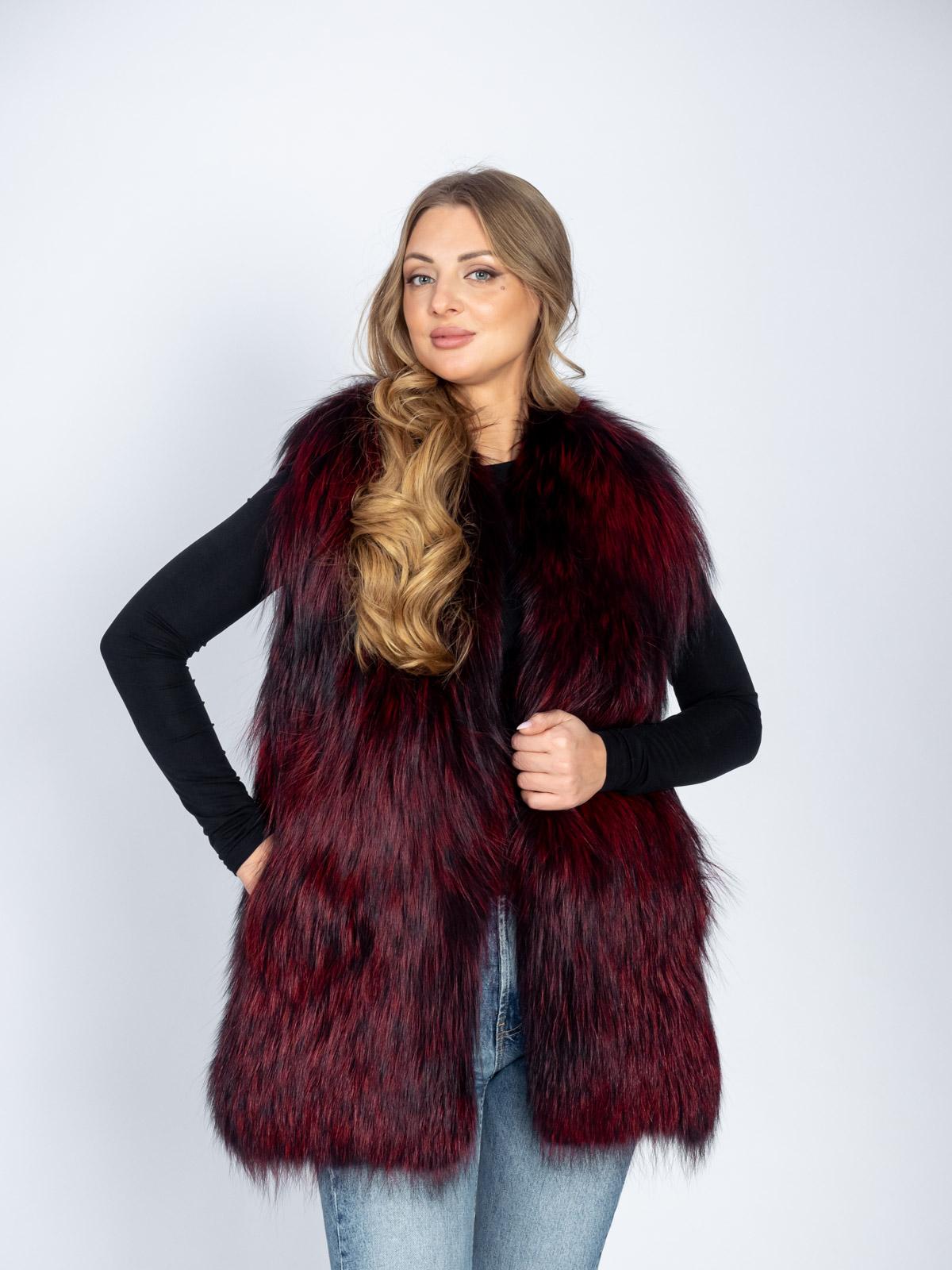 Жилет женский из меха лисицы Империя Меха Ч12Р