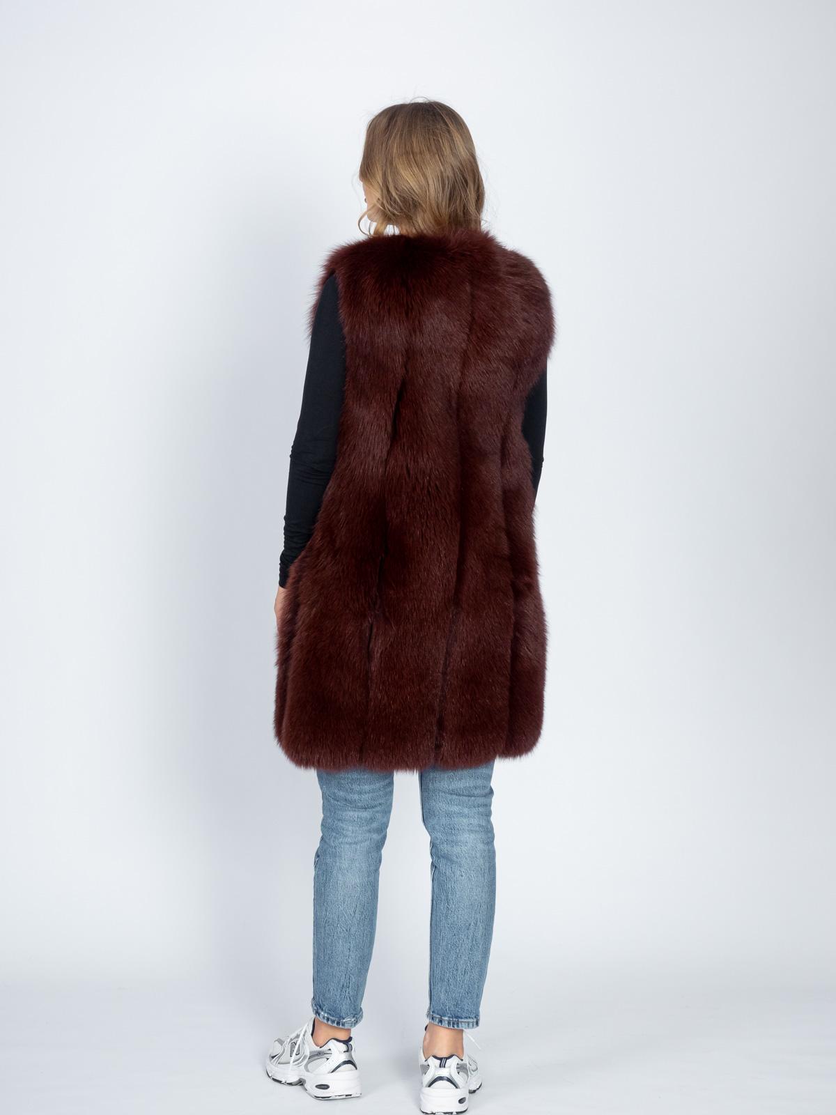 Жилет женский из меха песца Империя Меха П 29