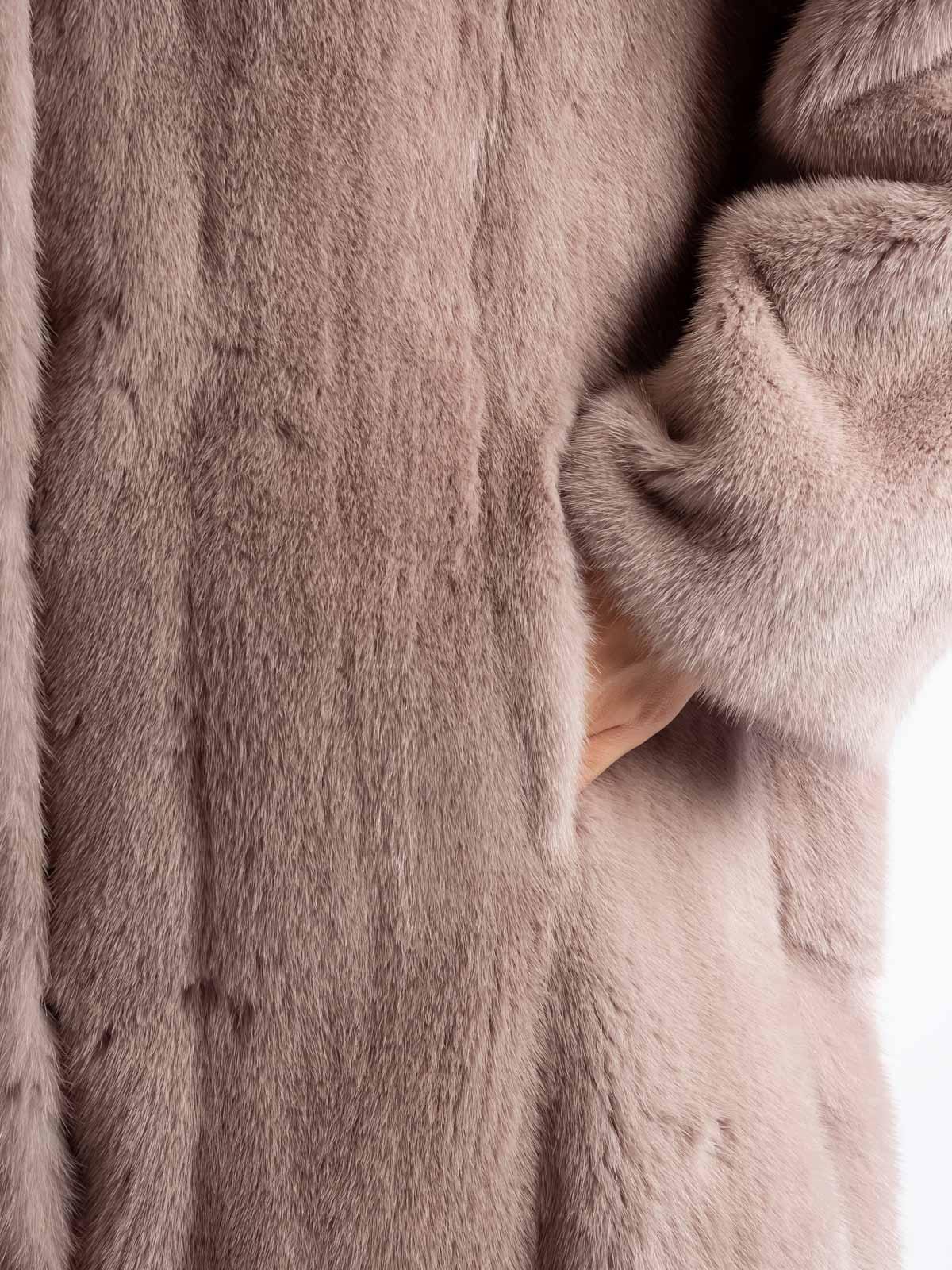 Шуба из меха норки женская Паркет-роспуск Клс