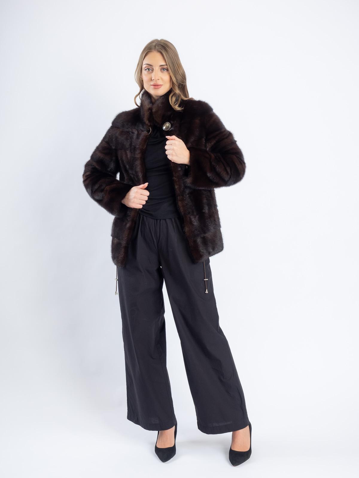 Жакет женский из меха норки Поперечка