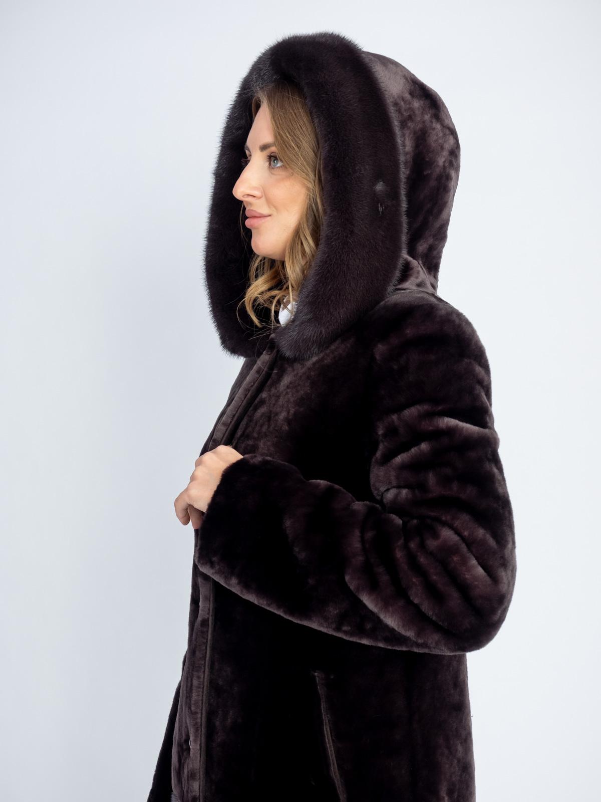 Шуба из меха овчины МиРель М-504